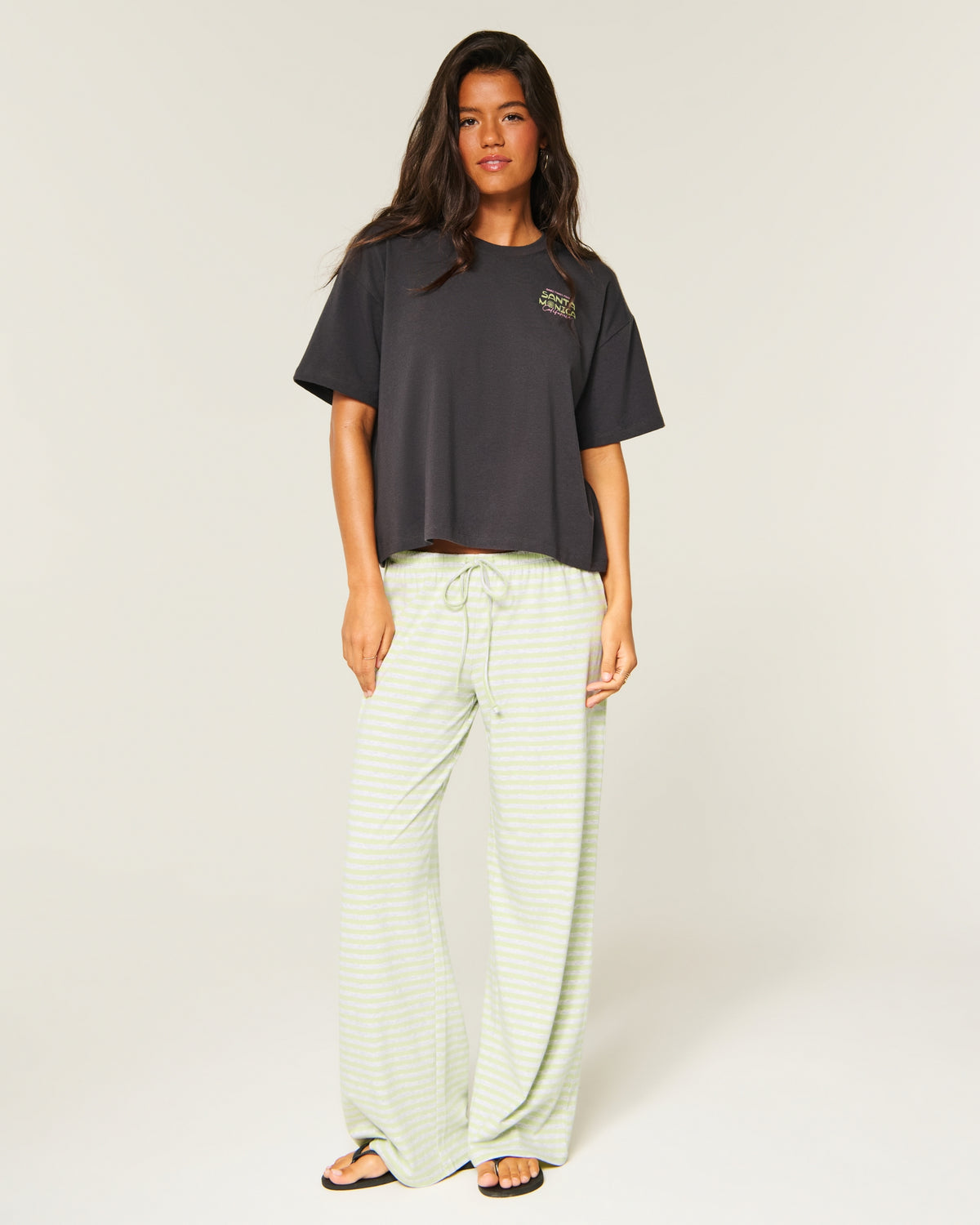 Hollister Knit Pull-On Wide-Leg Pants