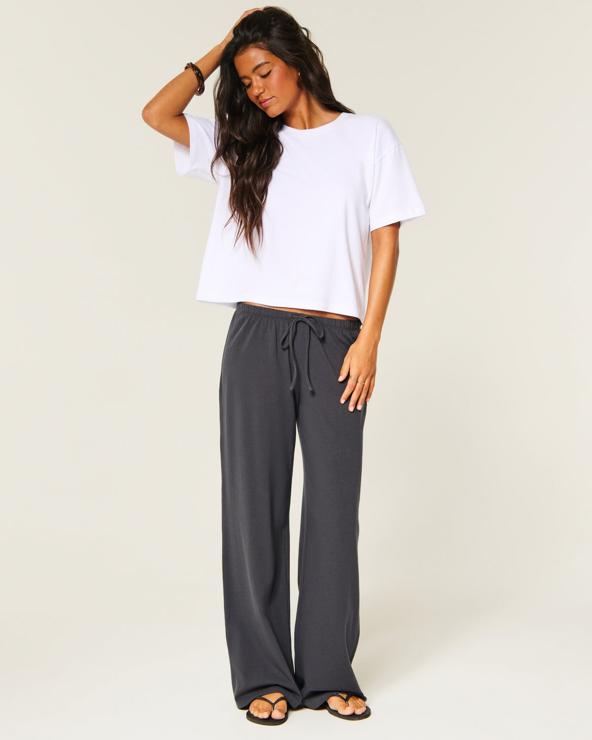 Hollister Knit Pull-On Wide-Leg Pants