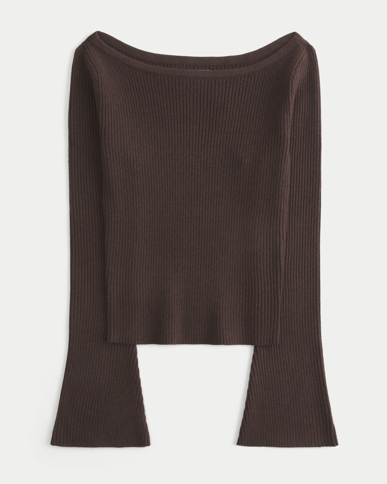 Hollister Slash-Neck Bell Sleeve Sweater