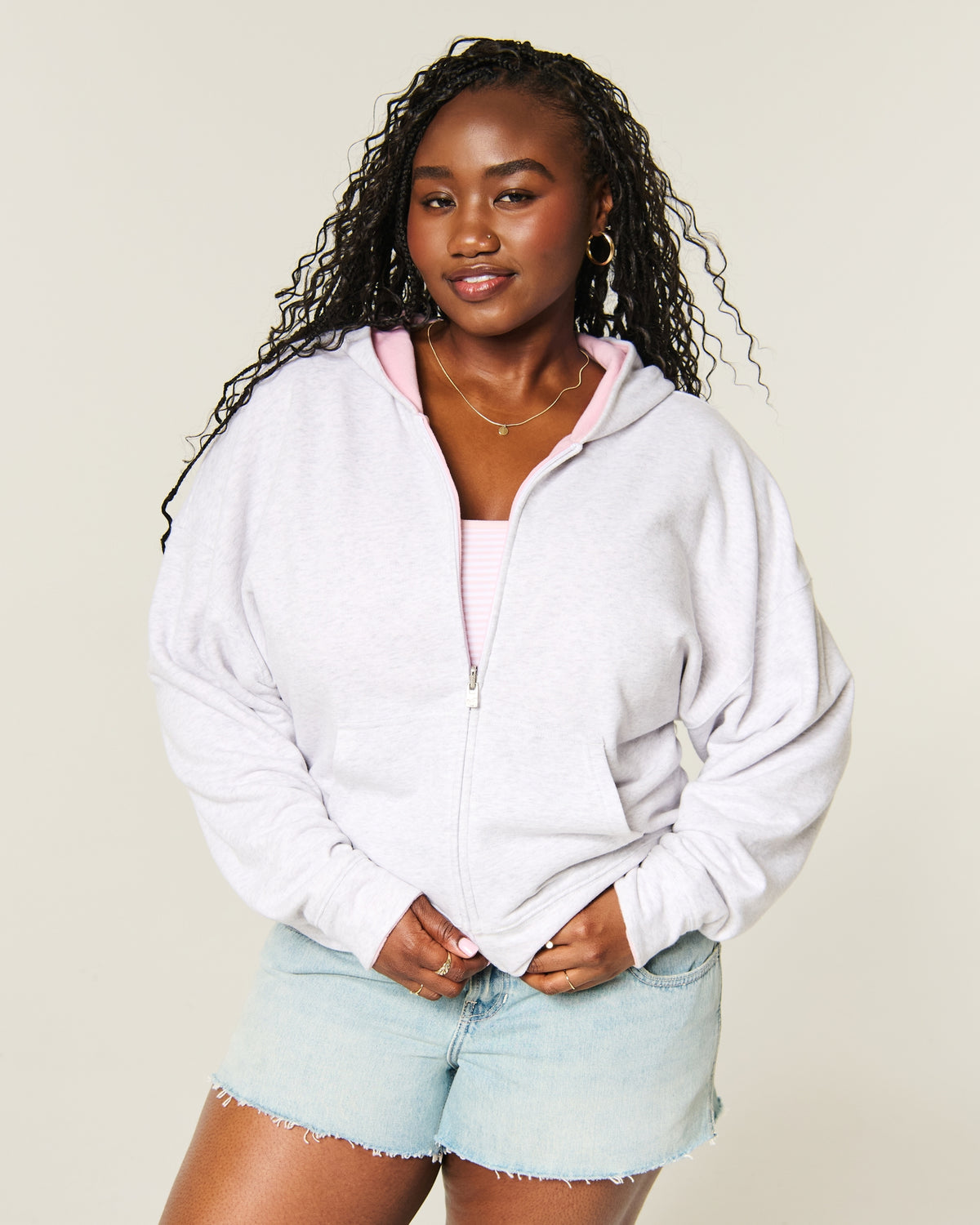 Hollister Hollister Feel Good Reversible Zip-Up Hoodie
