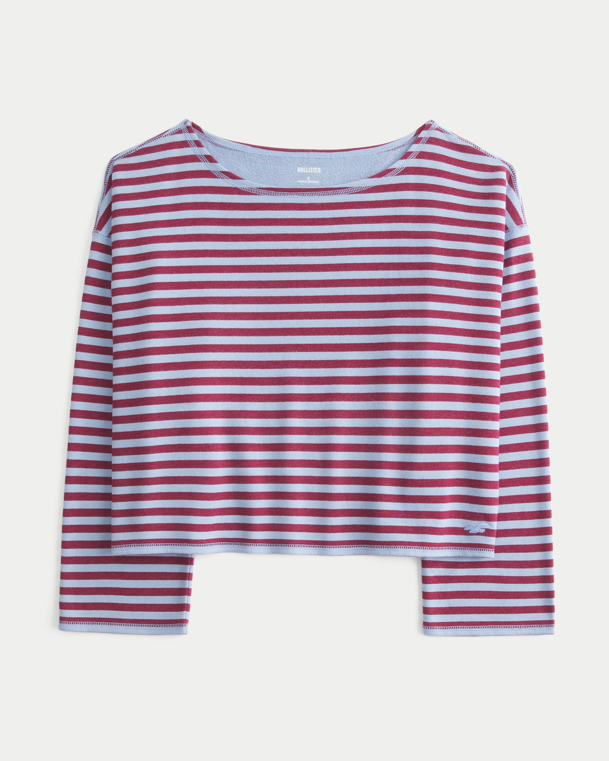 Hollister Easy Off-the-Shoulder Leopard Print Terry Sweatshirt