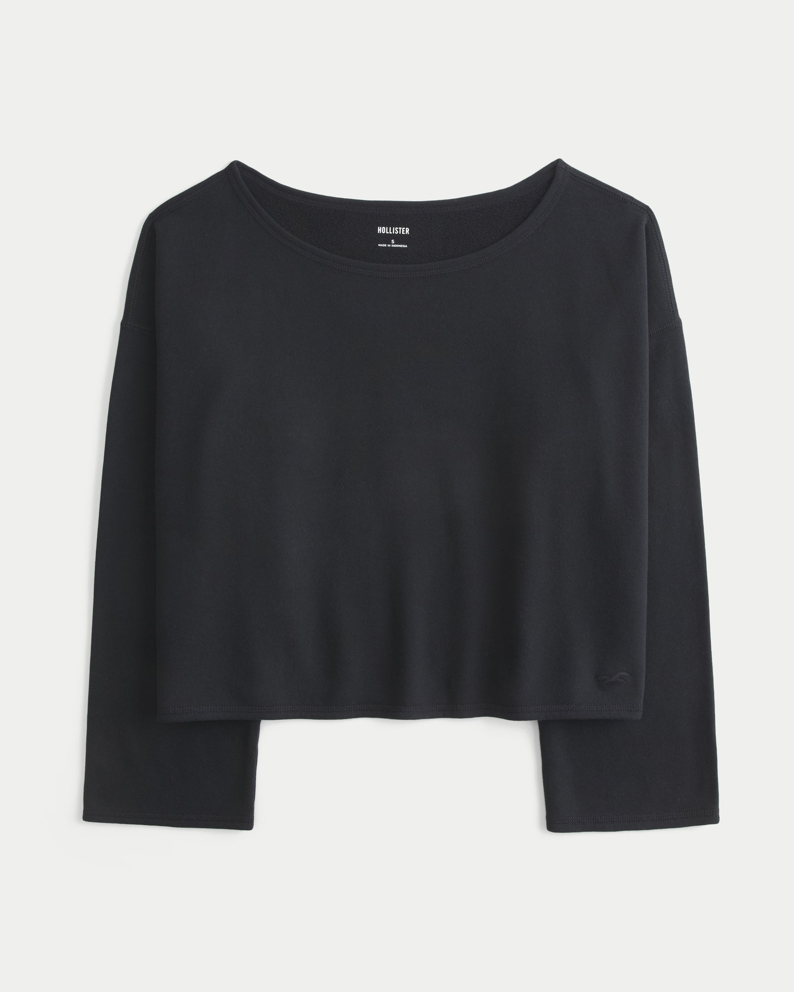 Hollister Easy Off-the-Shoulder Leopard Print Terry Sweatshirt