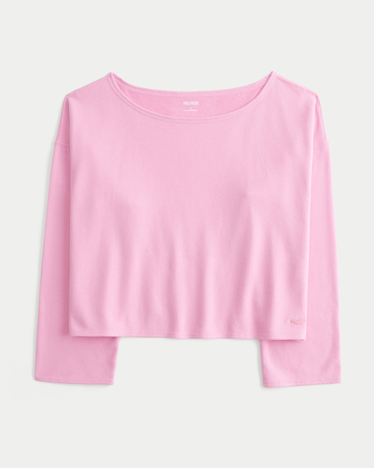 Hollister Easy Off-the-Shoulder Leopard Print Terry Sweatshirt