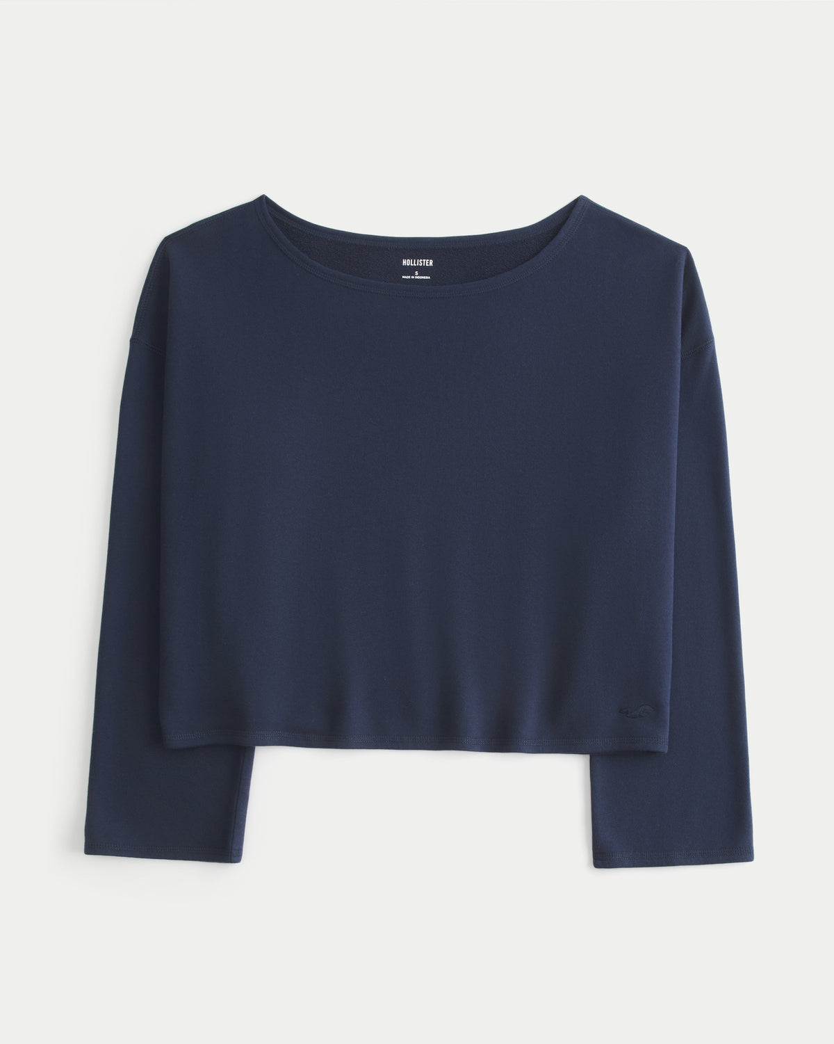 Hollister Easy Off-the-Shoulder Leopard Print Terry Sweatshirt