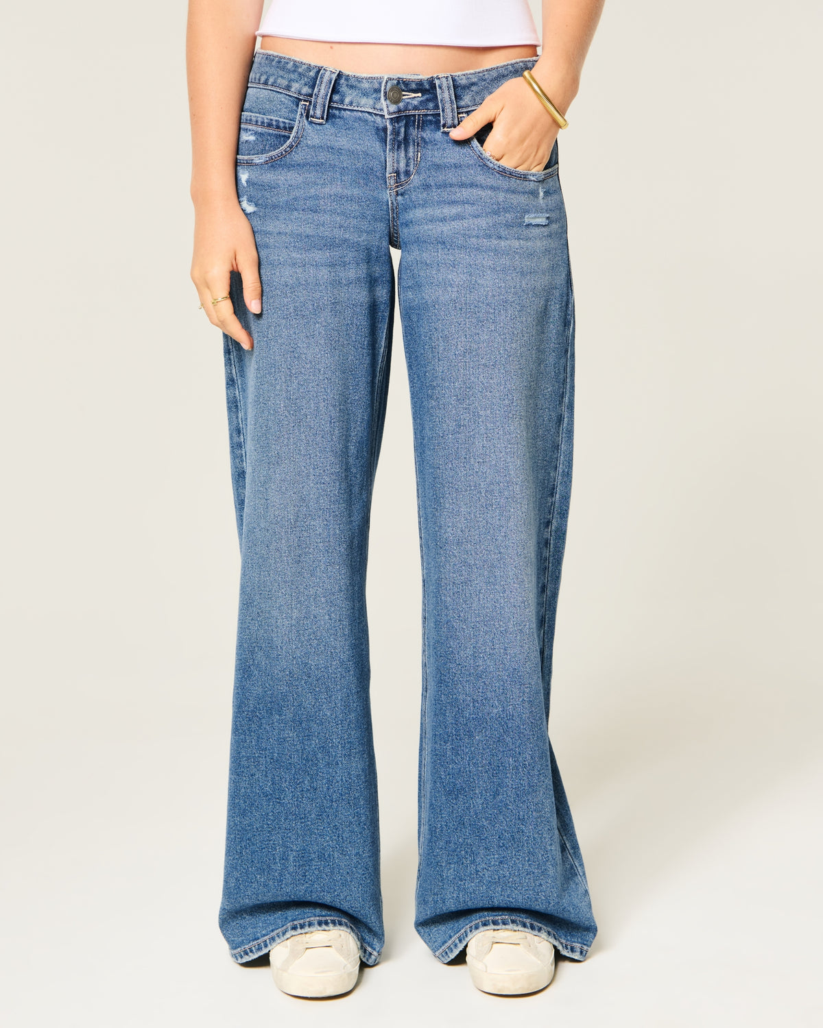 Hollister Hollister Andi Adjustable Waist Ultra Low-Rise Super Baggy Jeans
