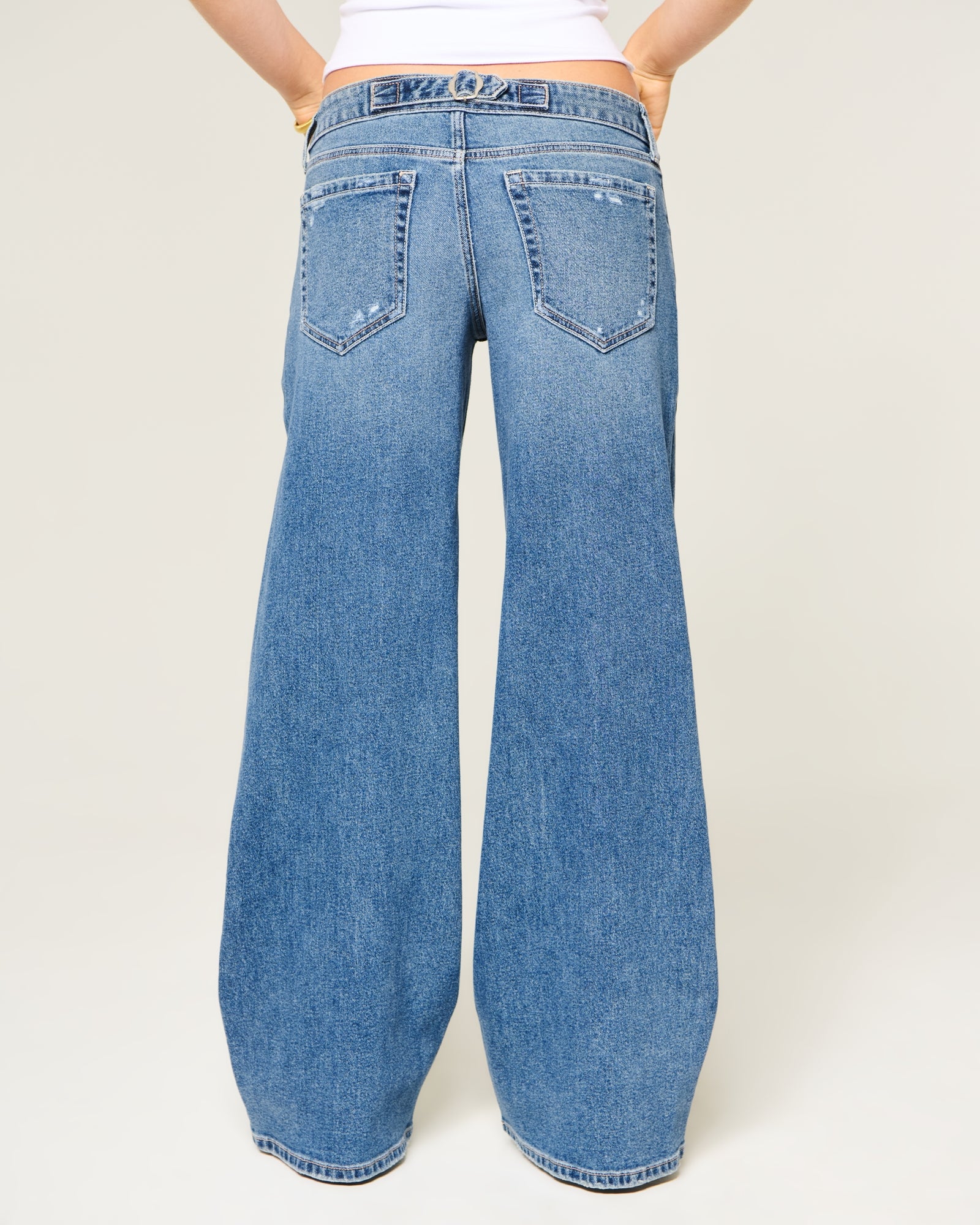 Hollister Hollister Andi Adjustable Waist Ultra Low-Rise Super Baggy Jeans