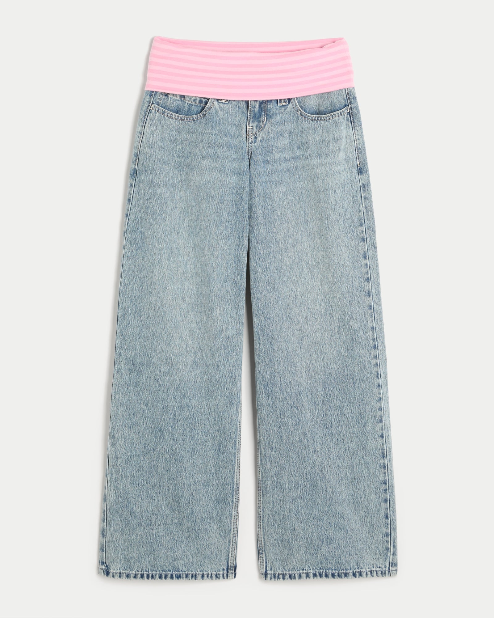 Hollister Ultra Low-Rise Ripped Super Baggy Jeans