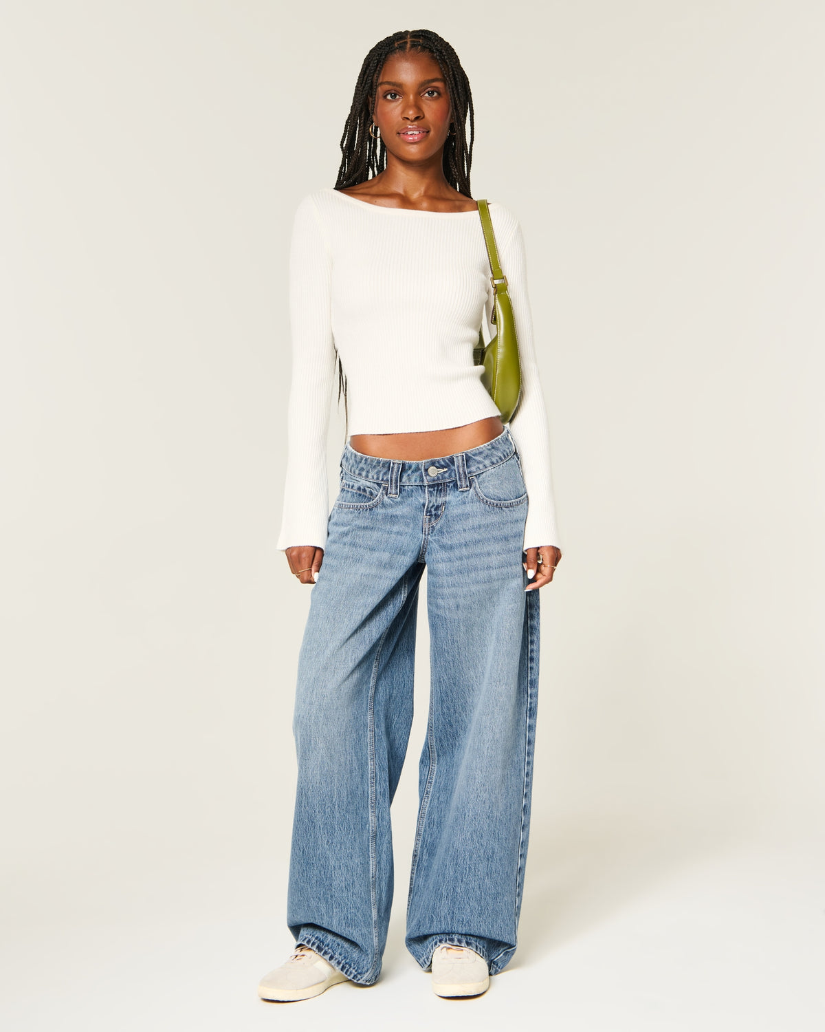 Hollister Ultra Low-Rise Ripped Super Baggy Jeans
