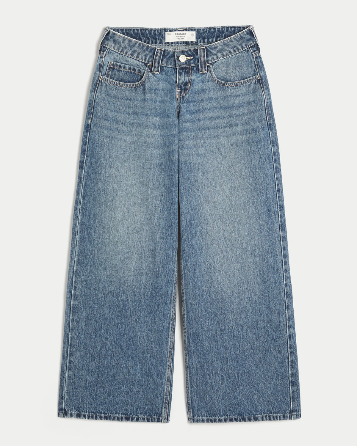 Hollister Ultra Low-Rise Ripped Super Baggy Jeans