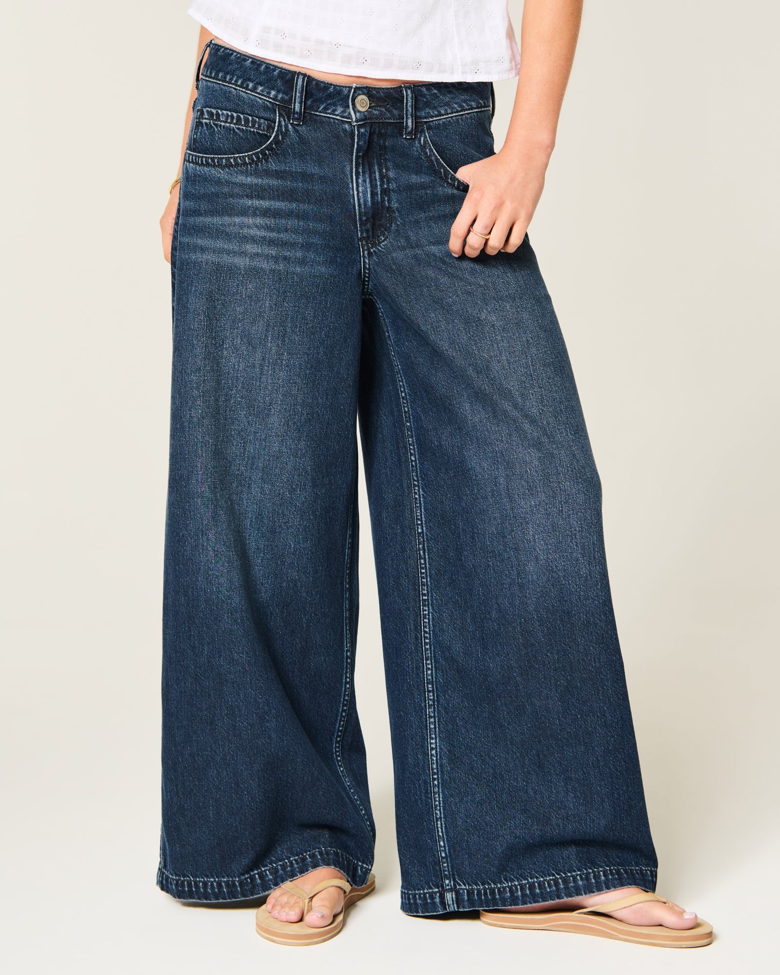 Hollister Ultra Low-Rise Drapey Beyond Baggy Jeans