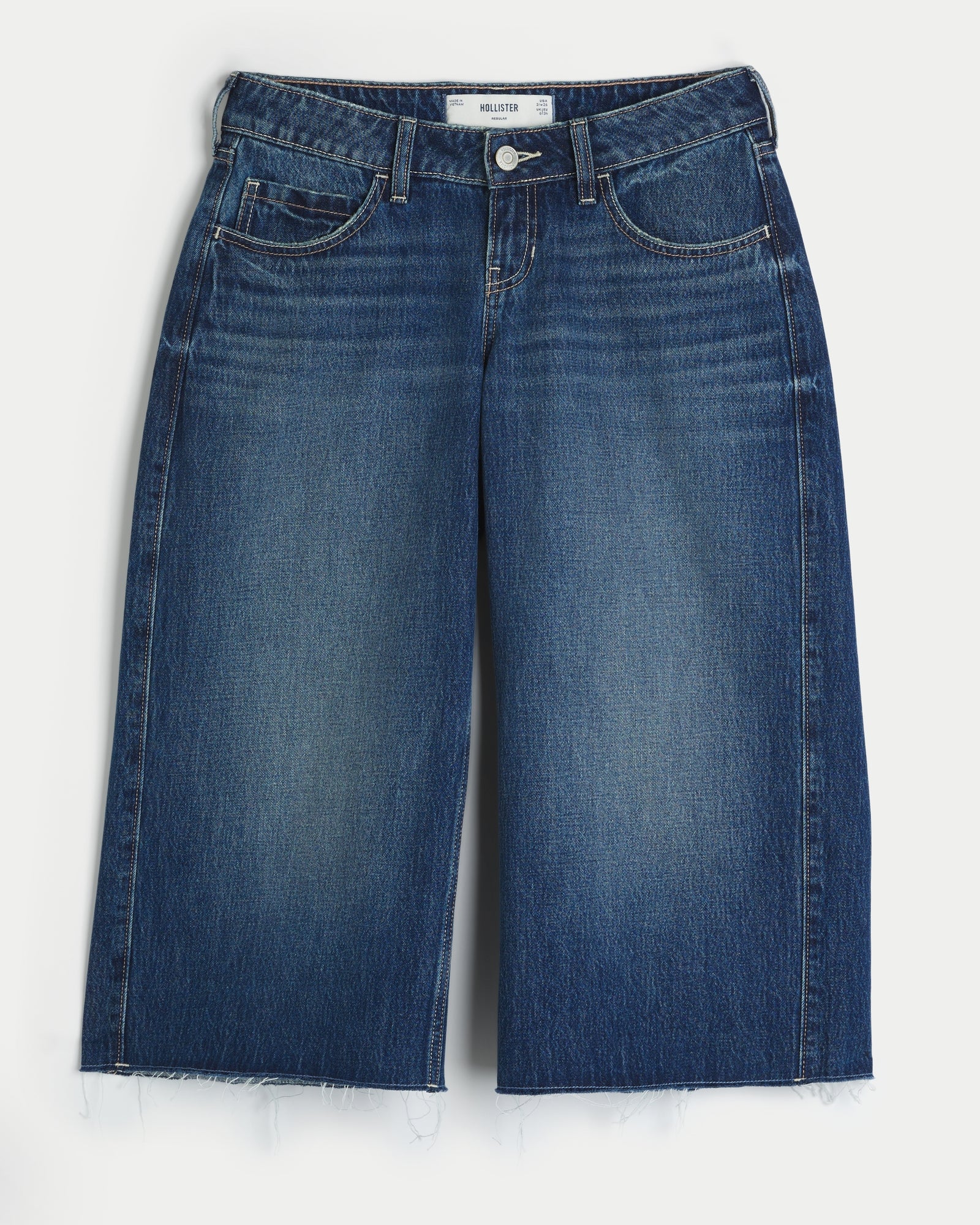 Hollister Ultra Low-Rise Super Baggy Capri Jeans
