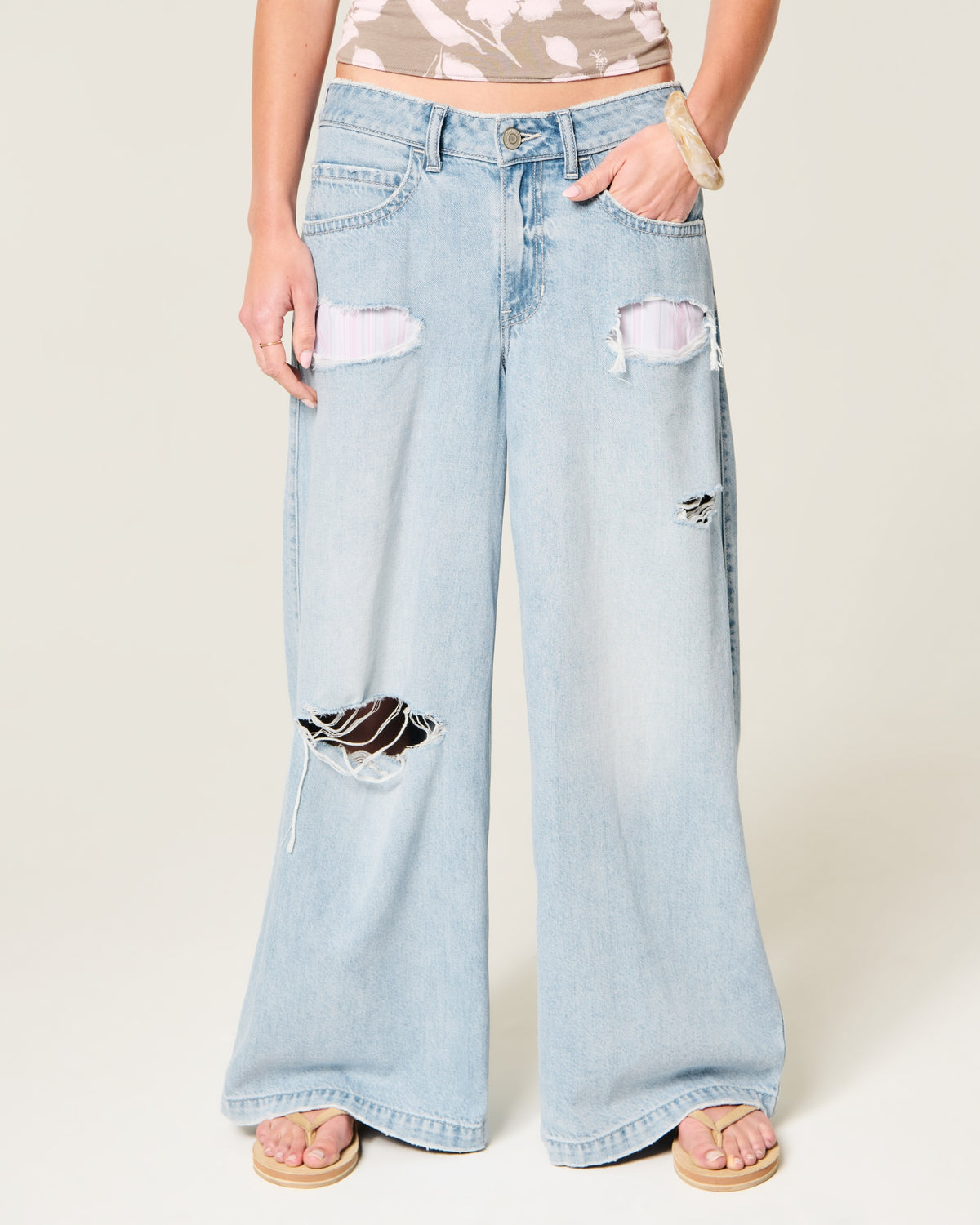 Hollister Ultra Low-Rise Drapey Beyond Baggy Jeans