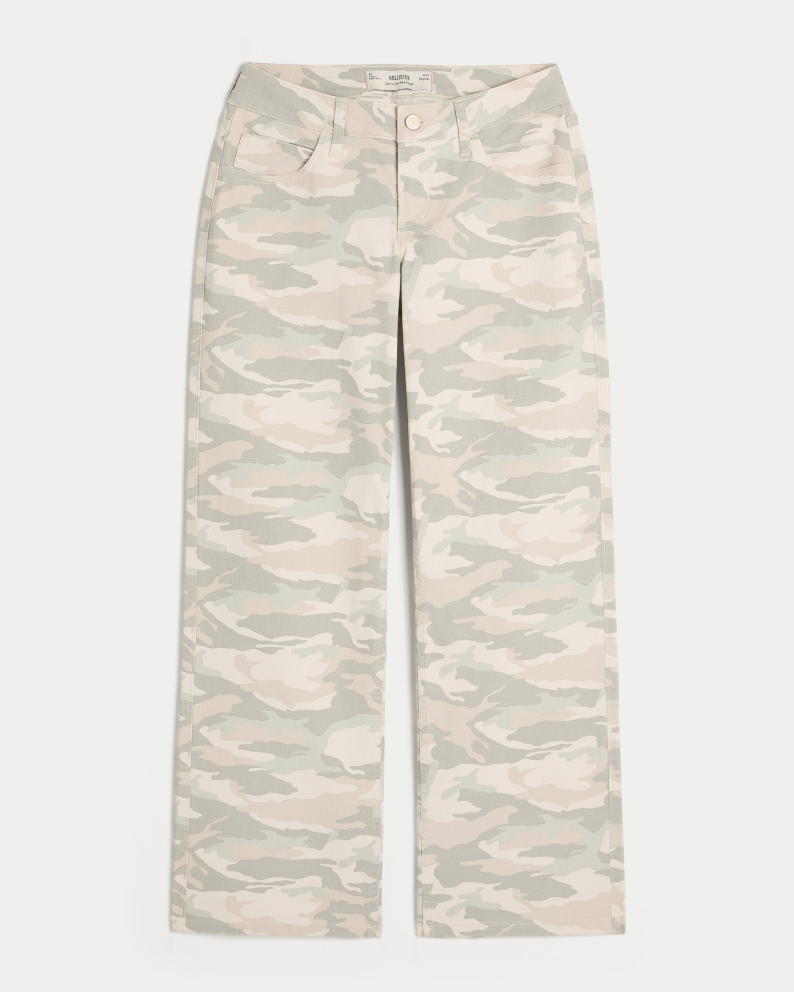 Hollister Curvy Low-Rise Y2K Camo Baggy Jeans