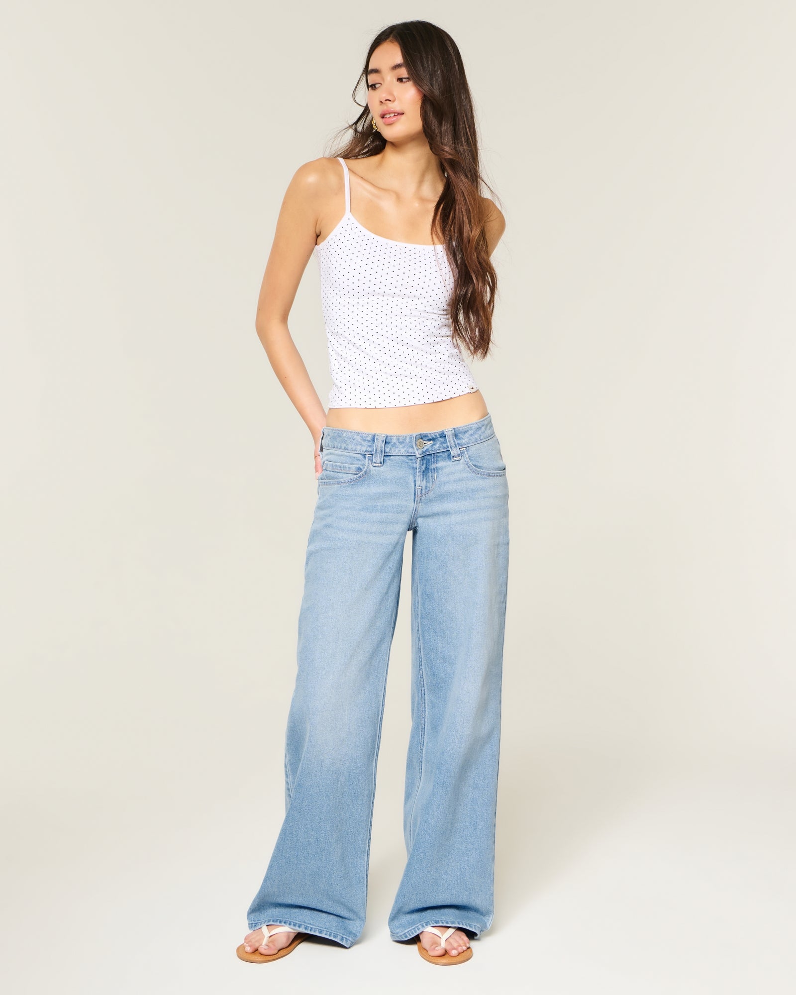 Hollister Hollister Andi Adjustable Waist Ultra Low-Rise Super Baggy Jeans