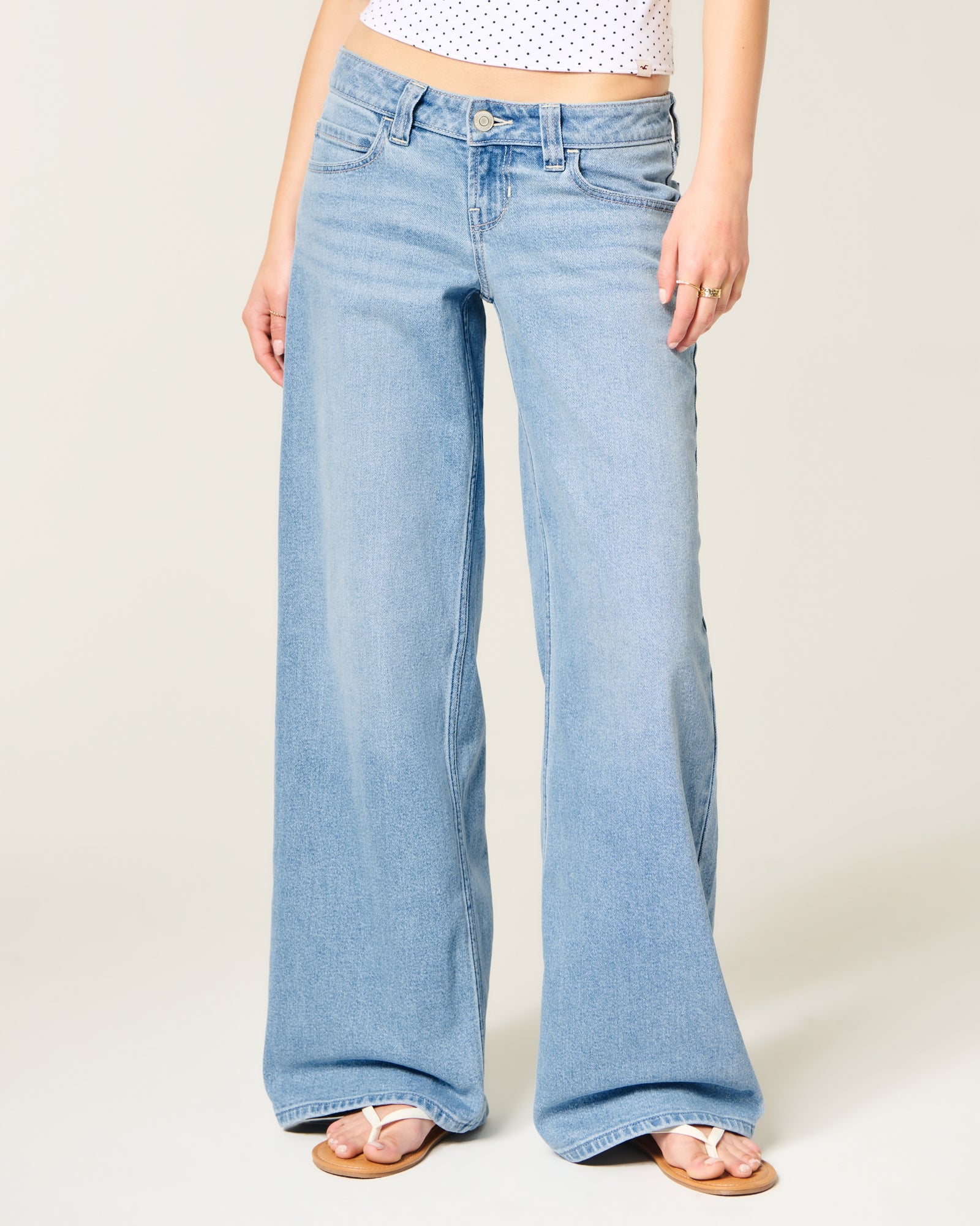 Hollister Hollister Andi Adjustable Waist Ultra Low-Rise Super Baggy Jeans