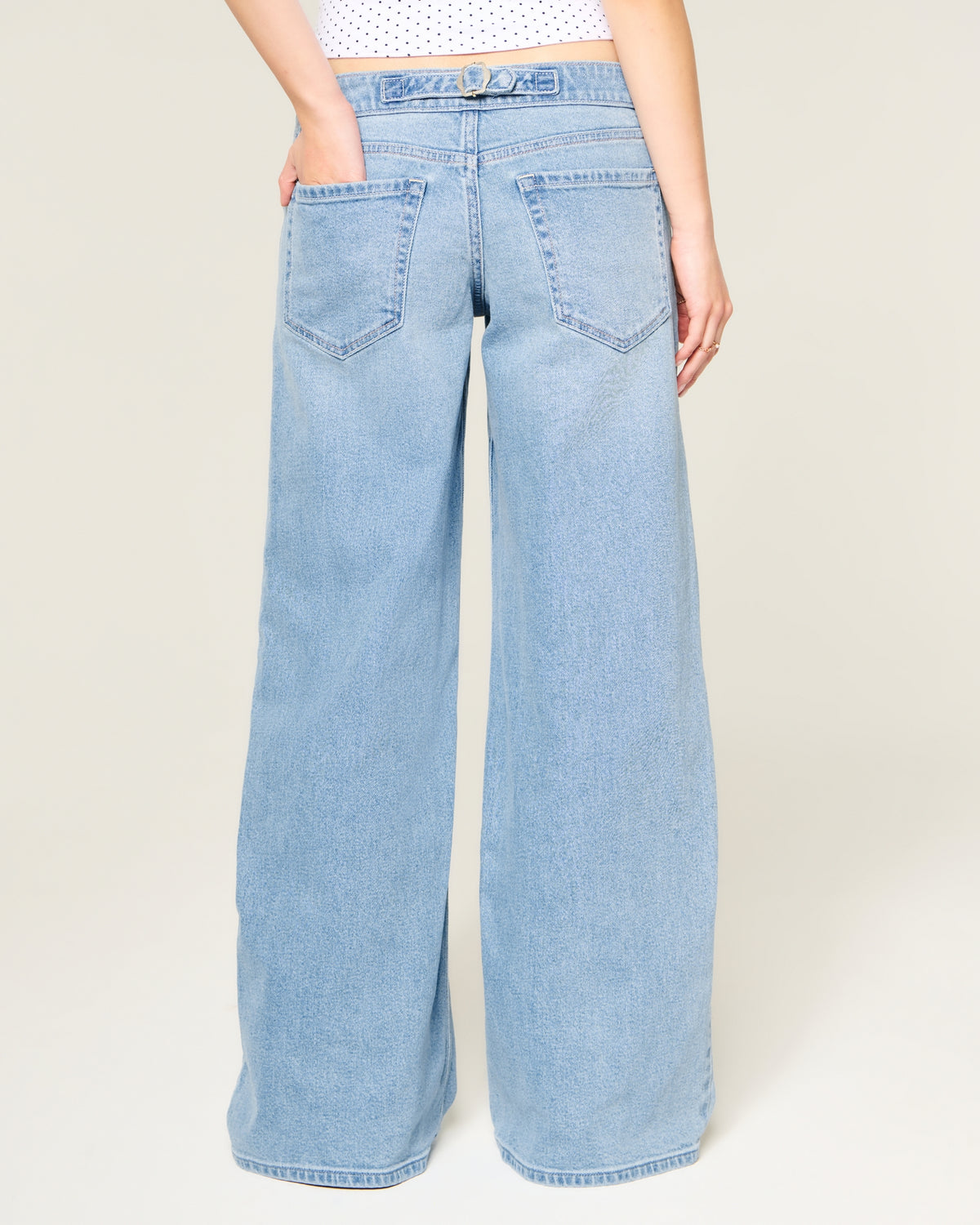 Hollister Hollister Andi Adjustable Waist Ultra Low-Rise Super Baggy Jeans