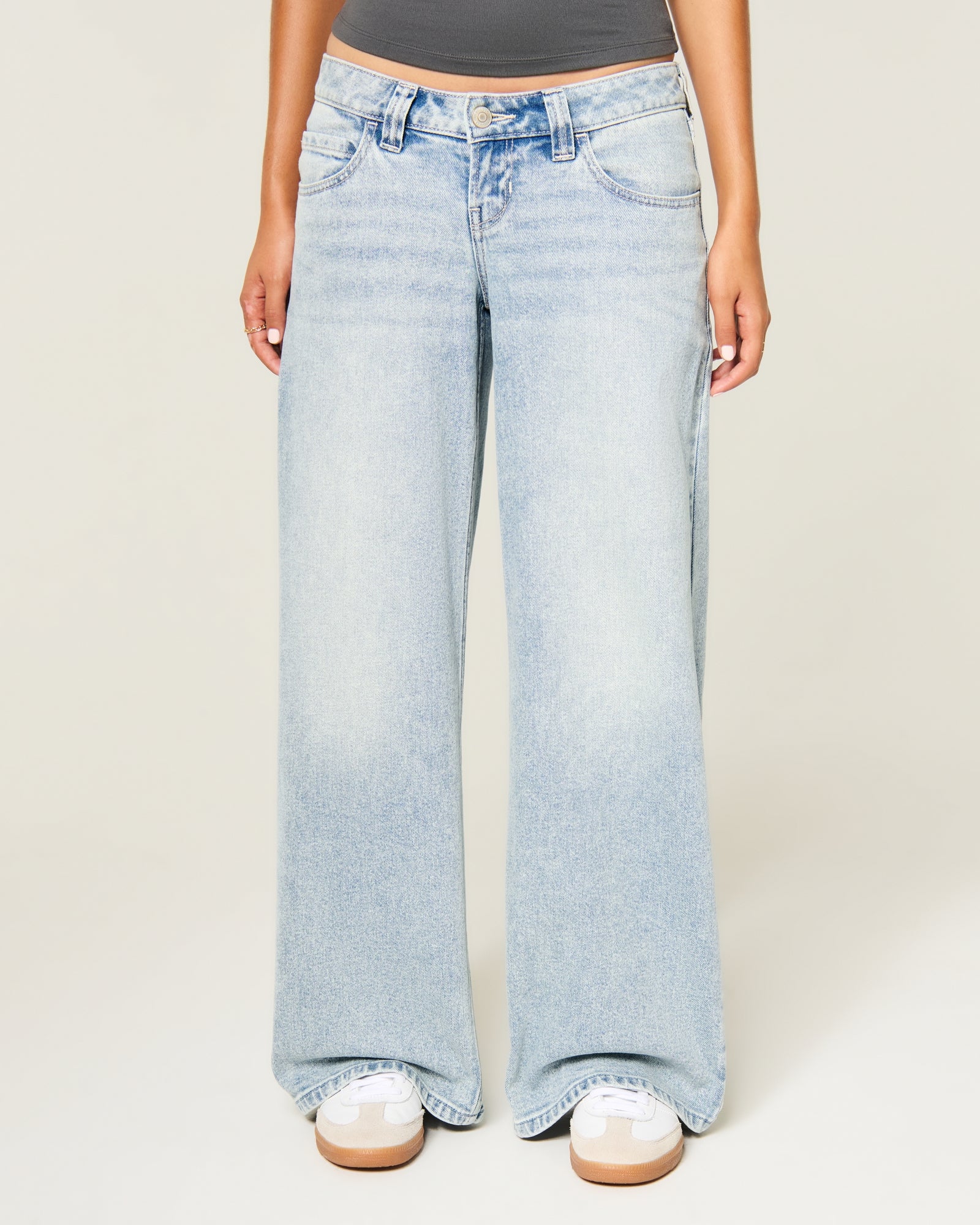 Hollister Hollister Andi Adjustable Waist Ultra Low-Rise Super Baggy Jeans
