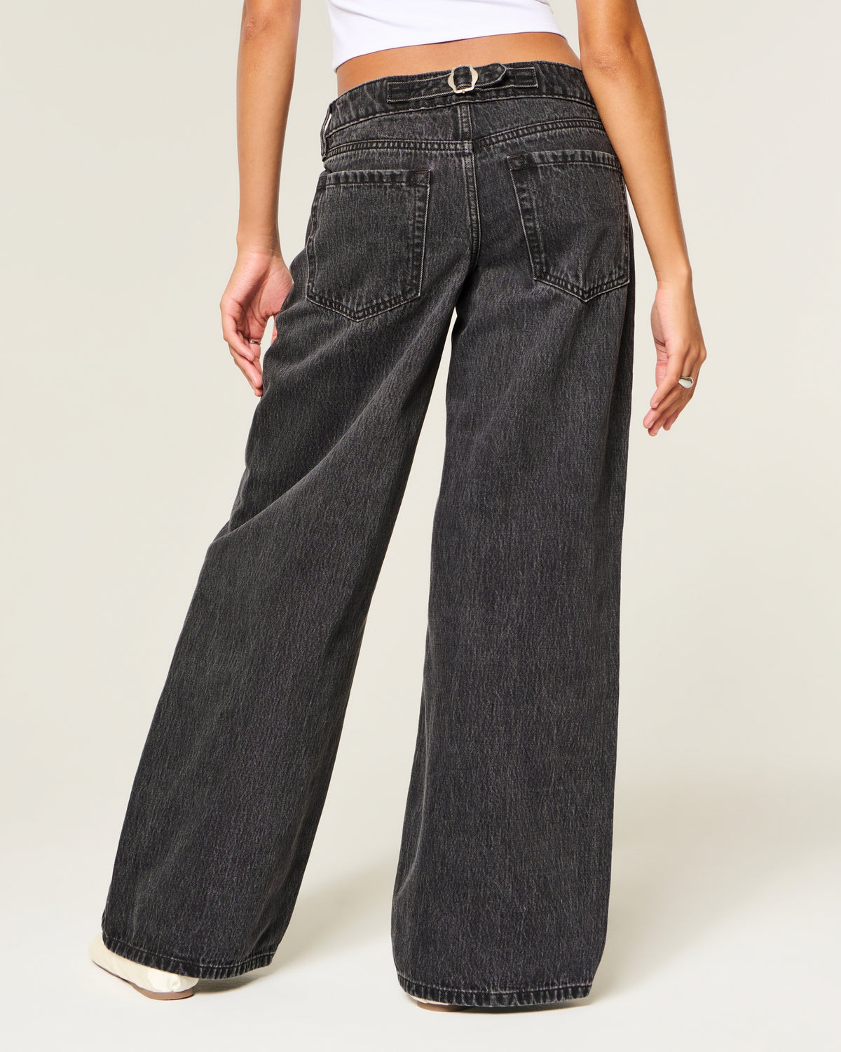 Hollister Hollister Andi Adjustable Waist Ultra Low-Rise Super Baggy Jeans