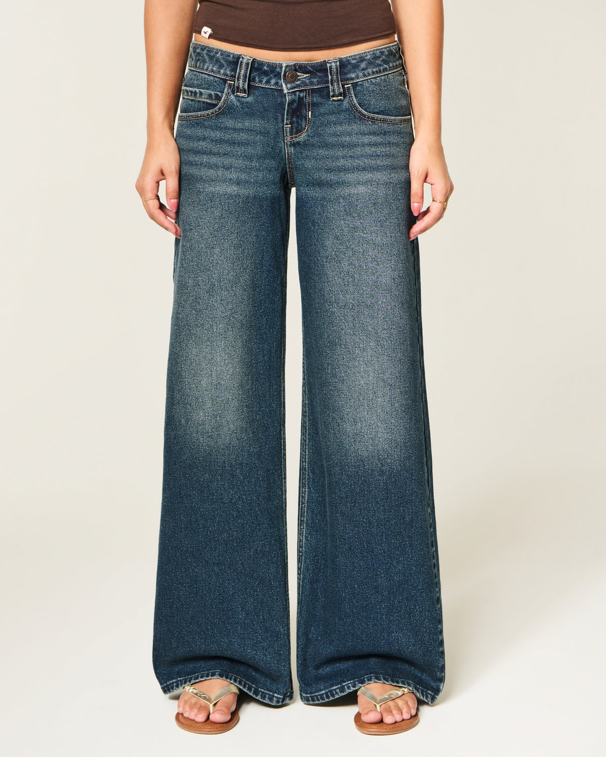 Hollister Hollister Andi Adjustable Waist Ultra Low-Rise Super Baggy Jeans