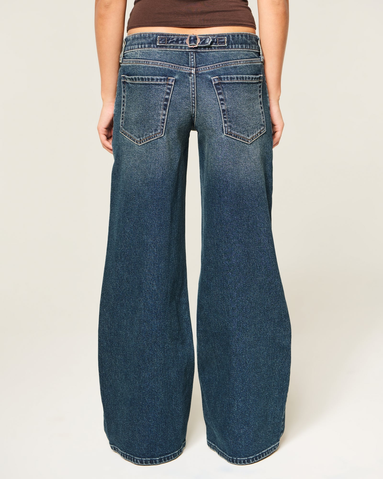Hollister Hollister Andi Adjustable Waist Ultra Low-Rise Super Baggy Jeans