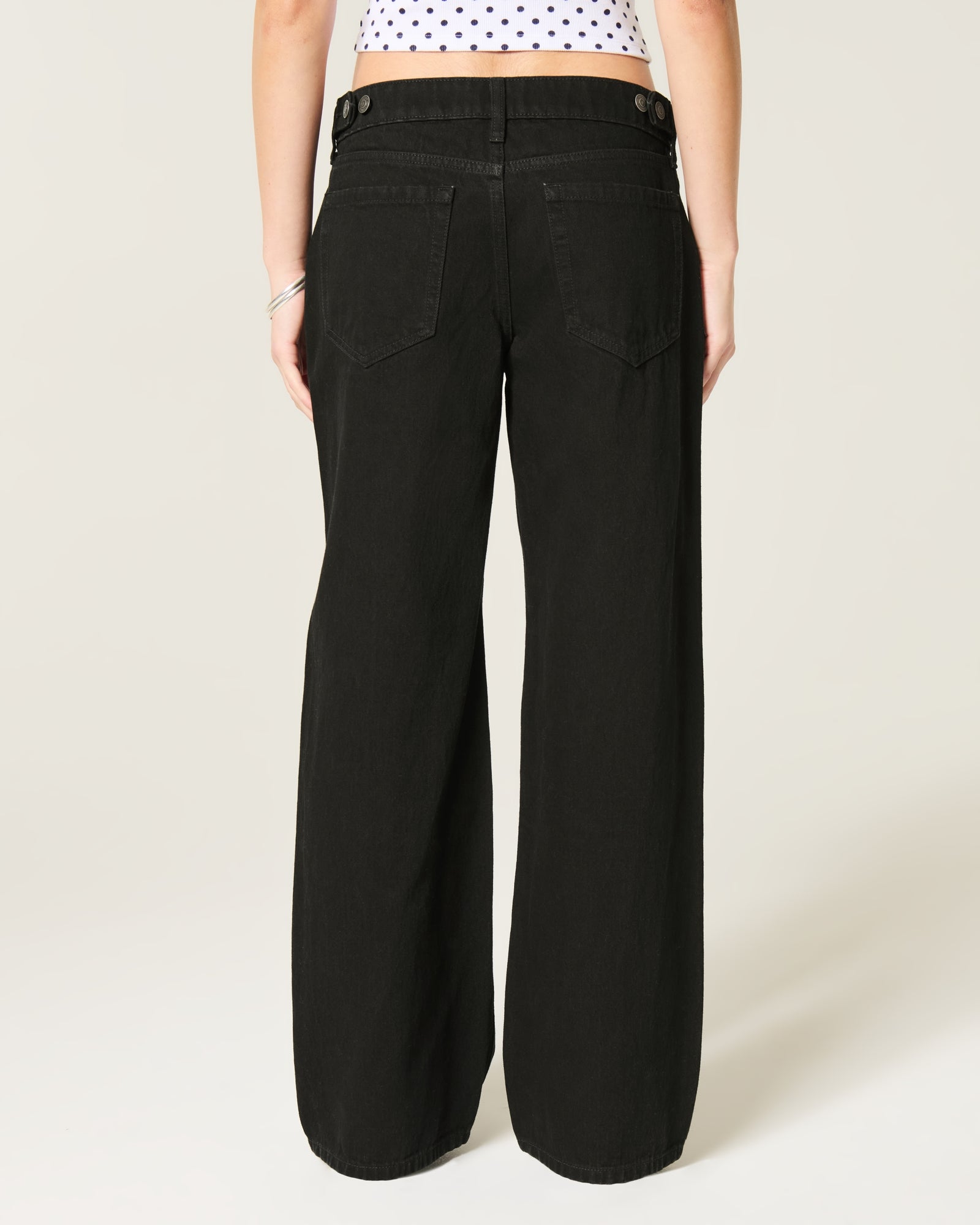 Hollister Hollister Andi Adjustable Waist Low-Rise Baggy Jeans