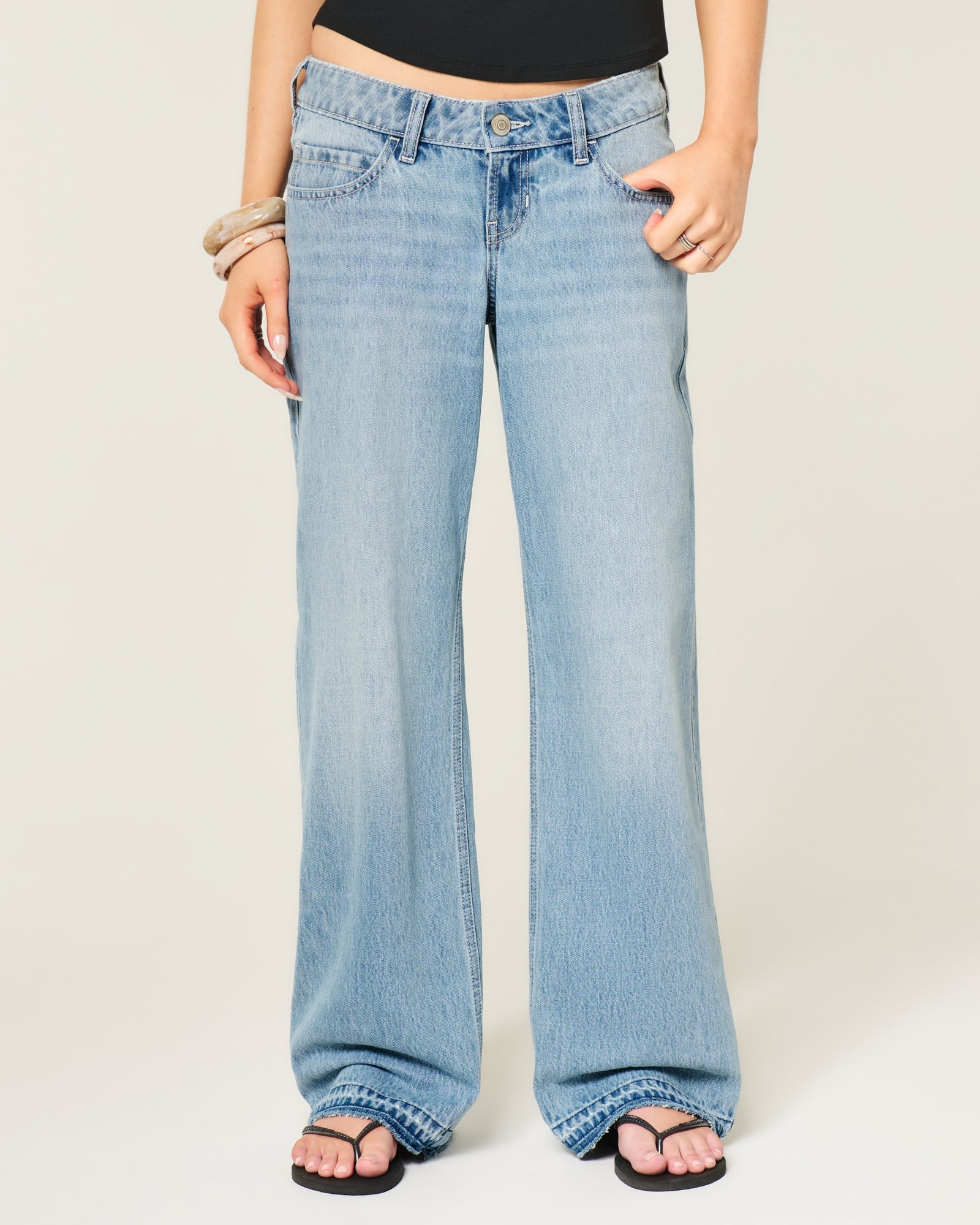 Hollister Ultra Low-Rise Baggy Jeans
