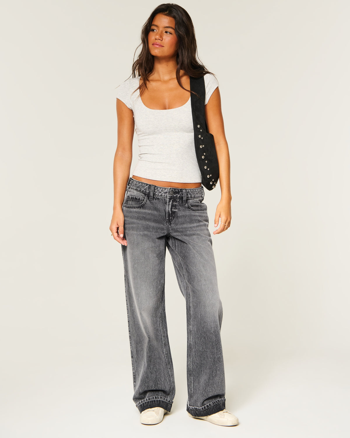 Hollister Hollister Andi Adjustable Waist Low-Rise Baggy Jeans