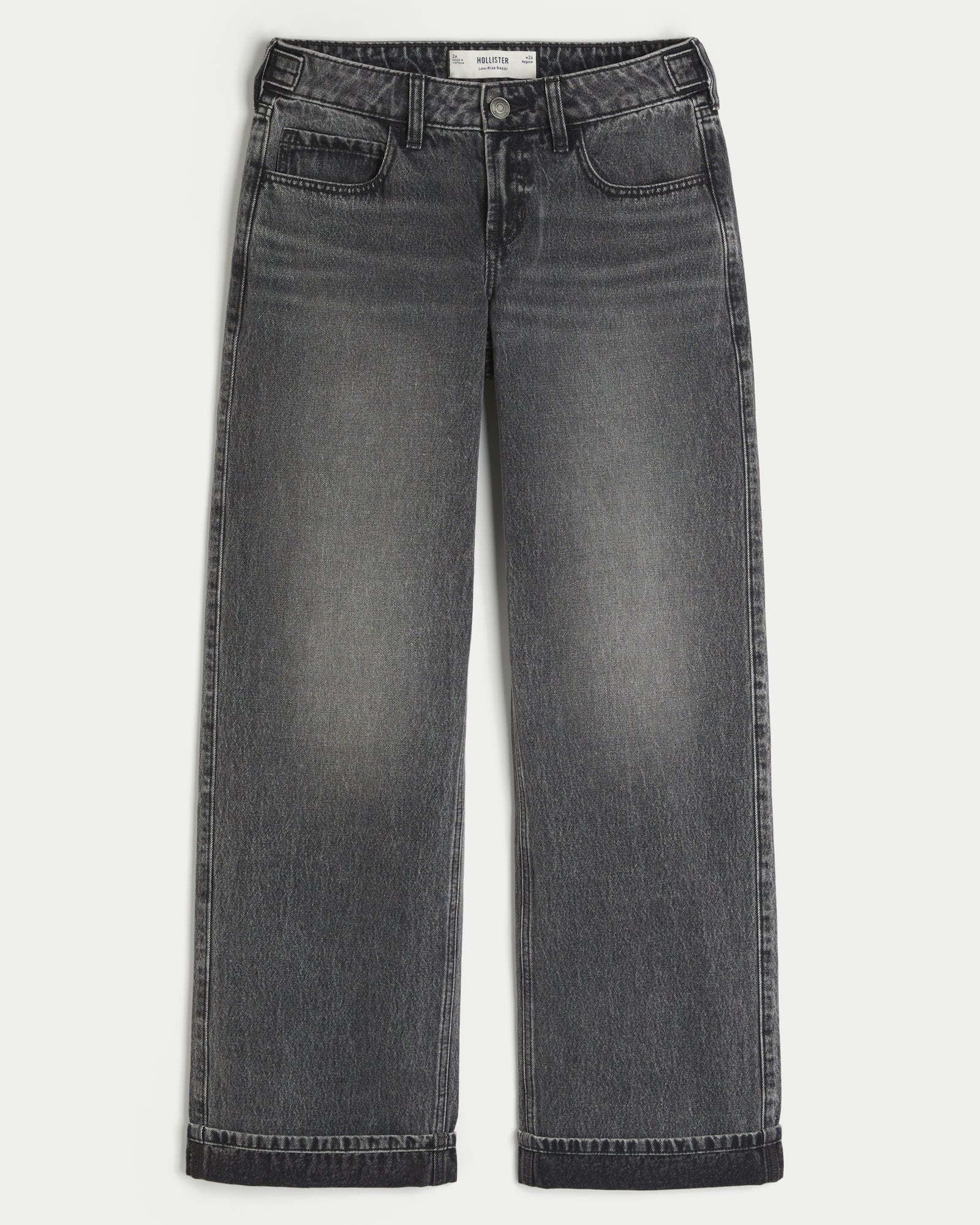 Hollister Hollister Andi Adjustable Waist Low-Rise Baggy Jeans