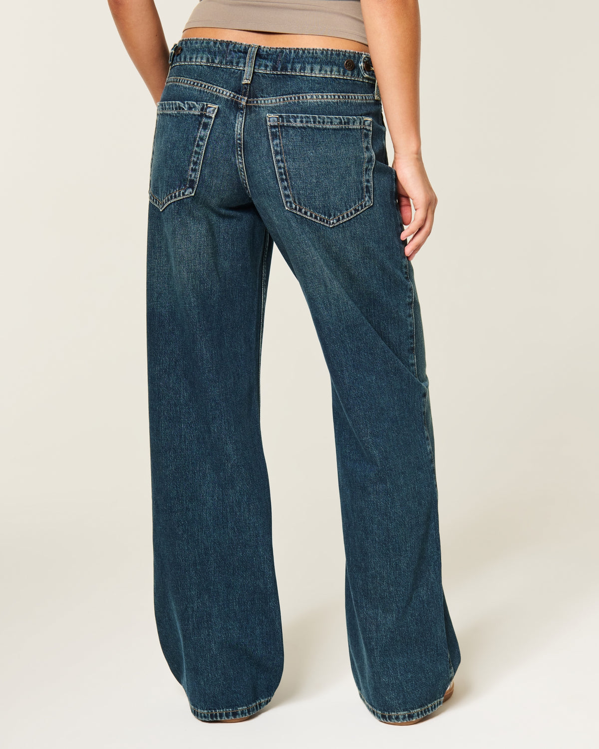 Hollister Hollister Andi Adjustable Waist Low-Rise Baggy Jeans