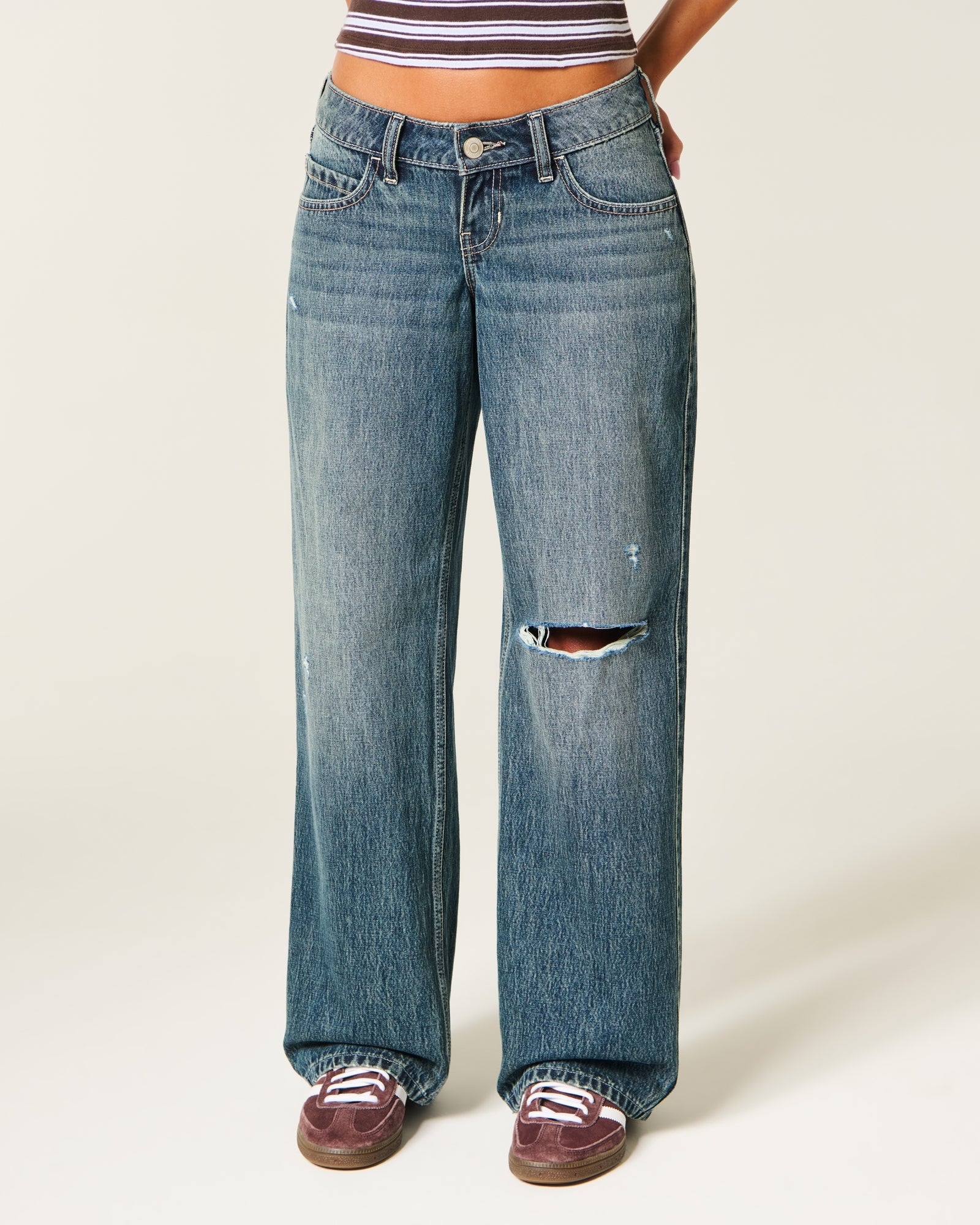 Hollister Ultra Low-Rise Baggy Jeans