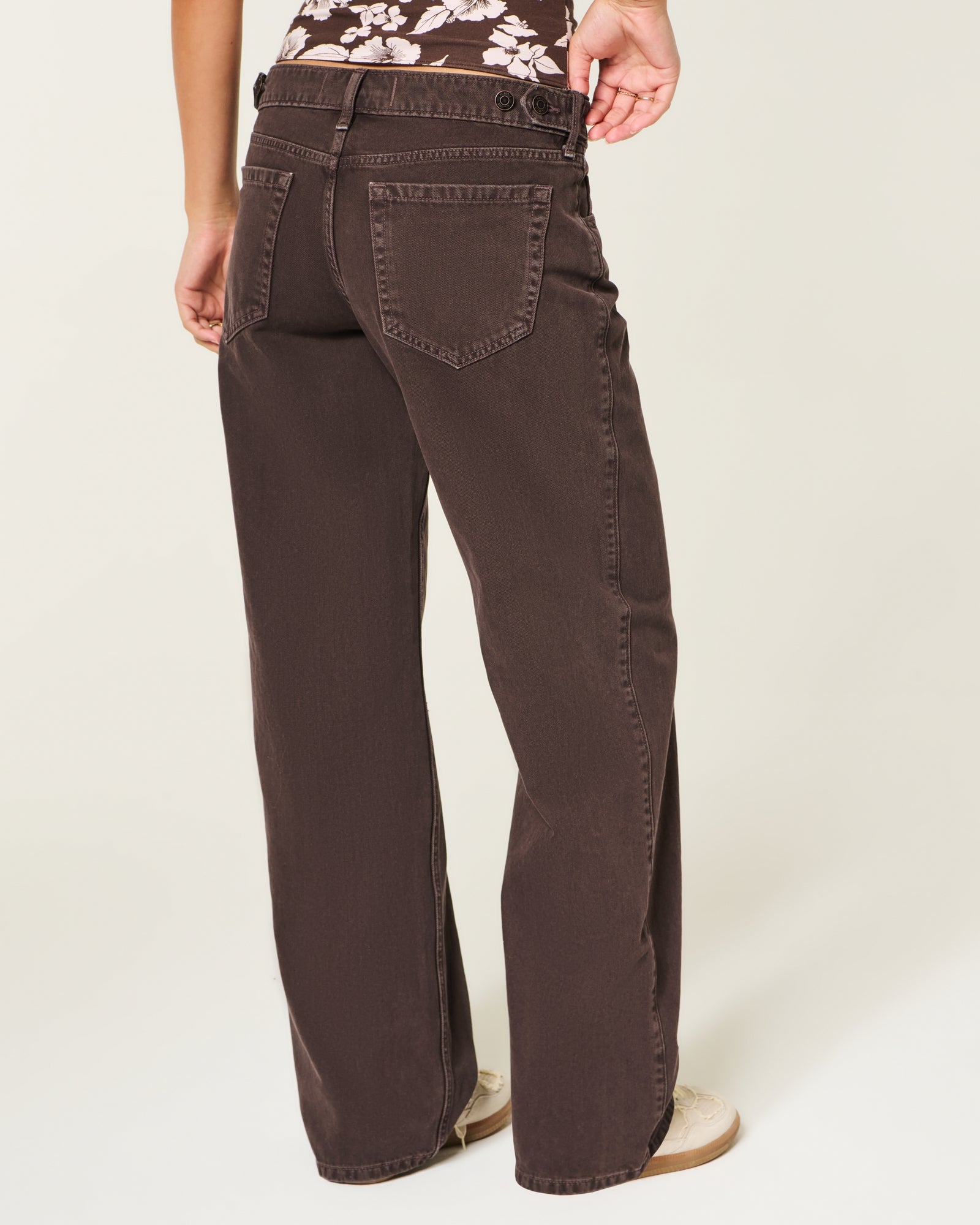 Hollister Hollister Andi Adjustable Waist Low-Rise Baggy Jeans