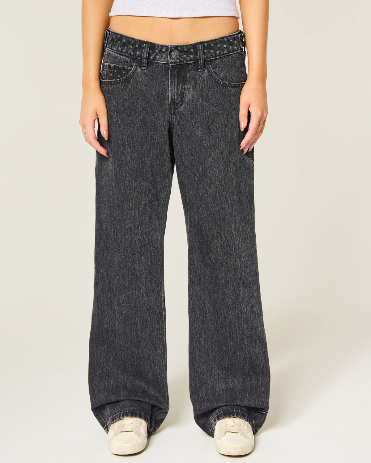 Hollister Hollister Andi Adjustable Waist Low-Rise Baggy Jeans