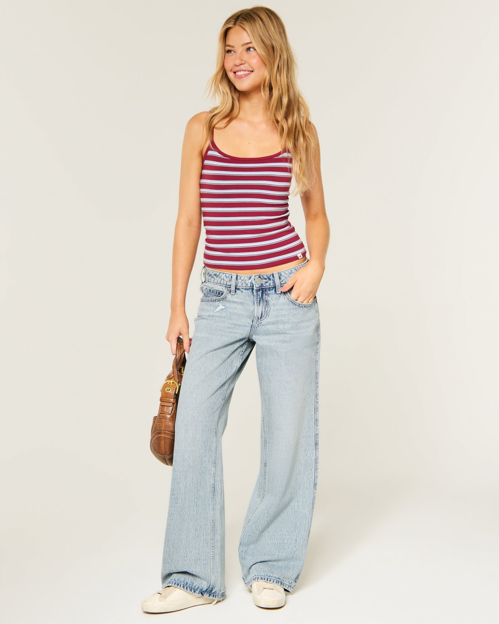 Hollister Hollister Andi Adjustable Waist Low-Rise Baggy Jeans
