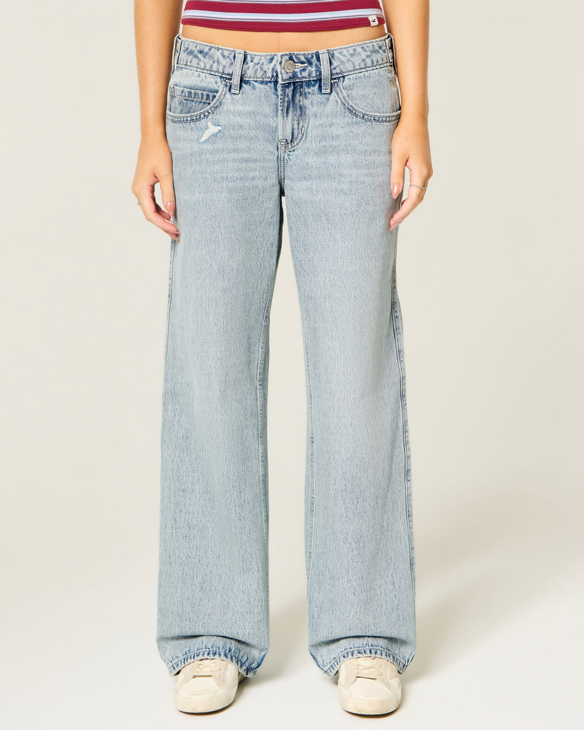 Hollister Hollister Andi Adjustable Waist Low-Rise Baggy Jeans