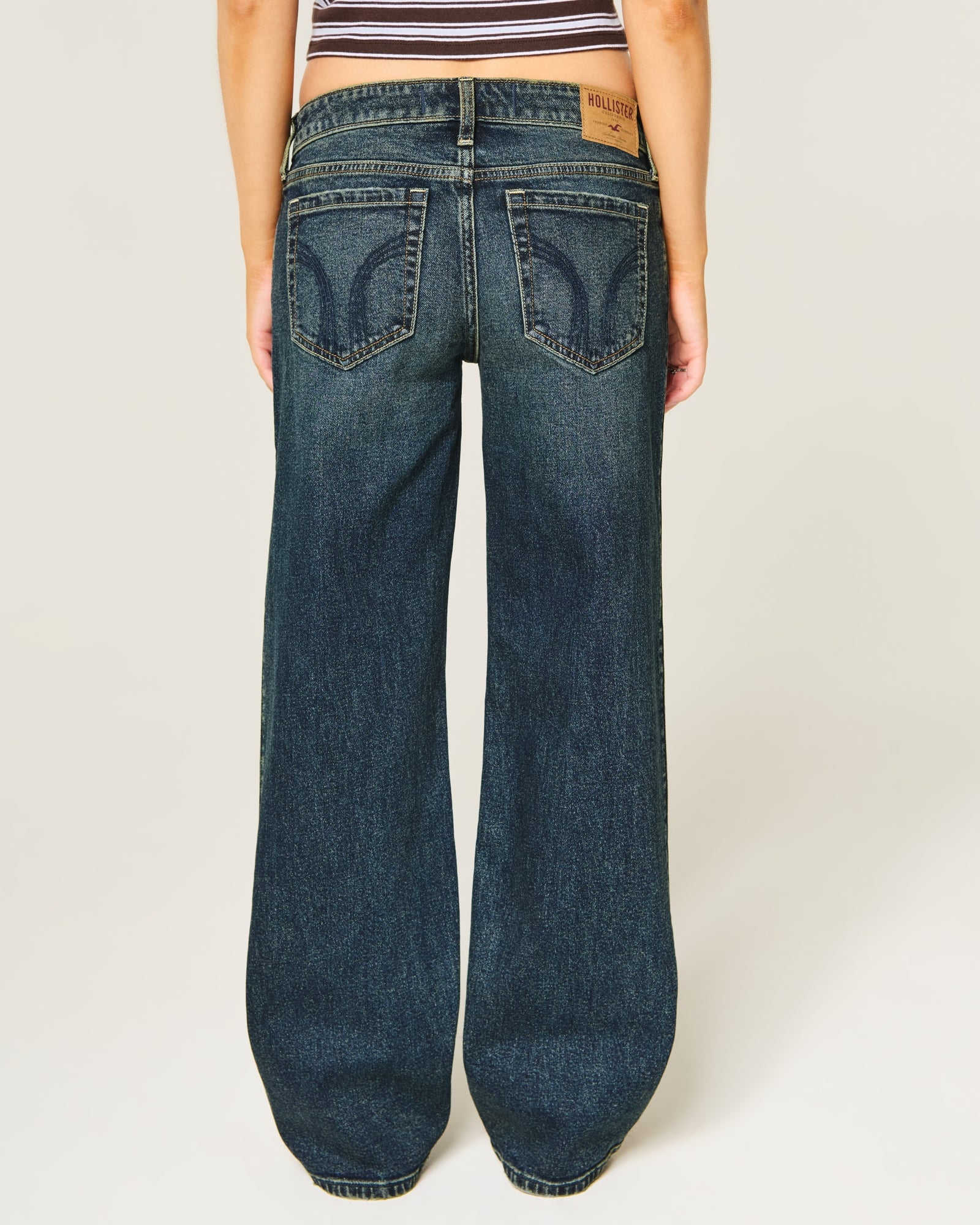 Hollister Low-Rise Distressed Dad Jeans