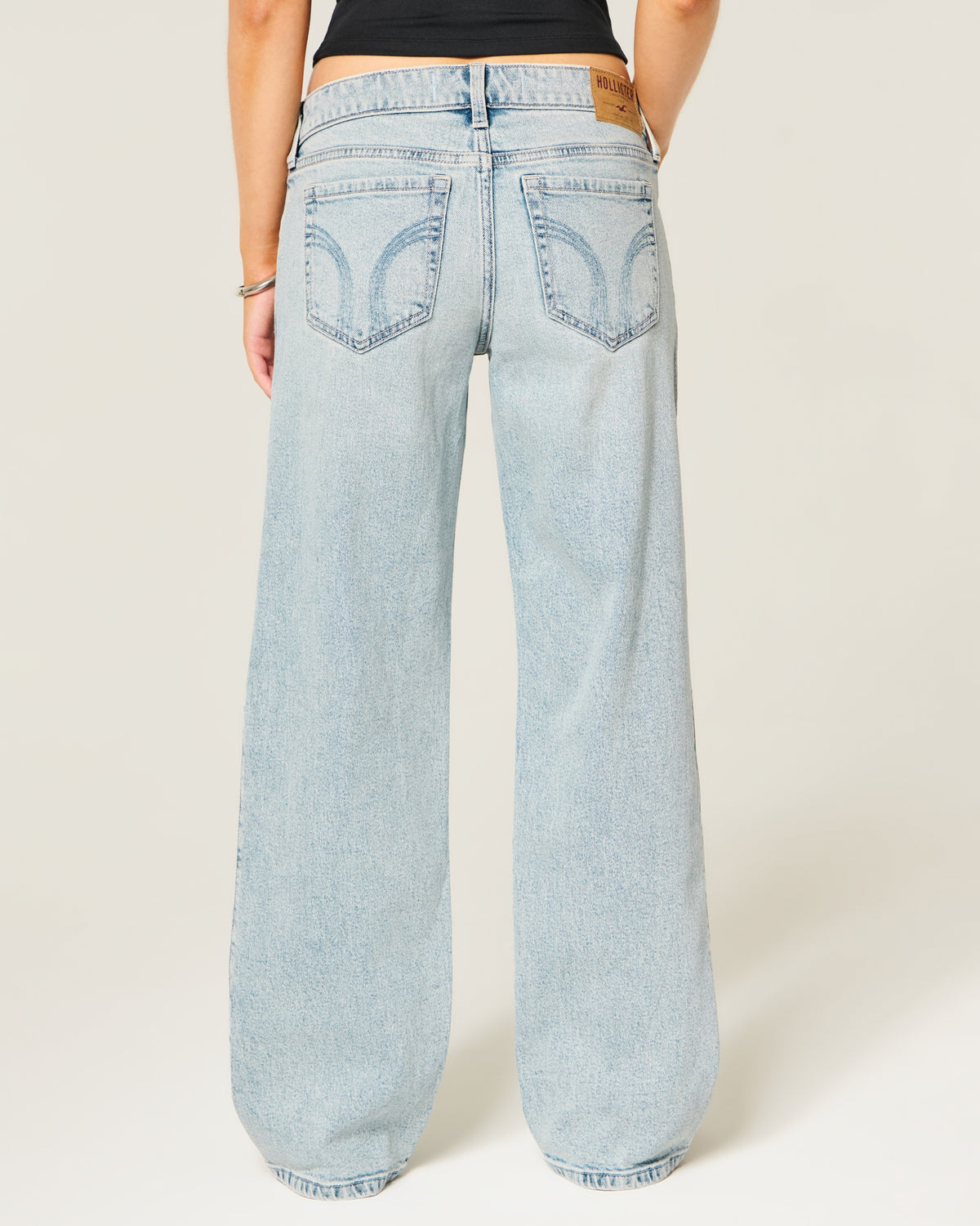 Hollister Low-Rise Distressed Dad Jeans