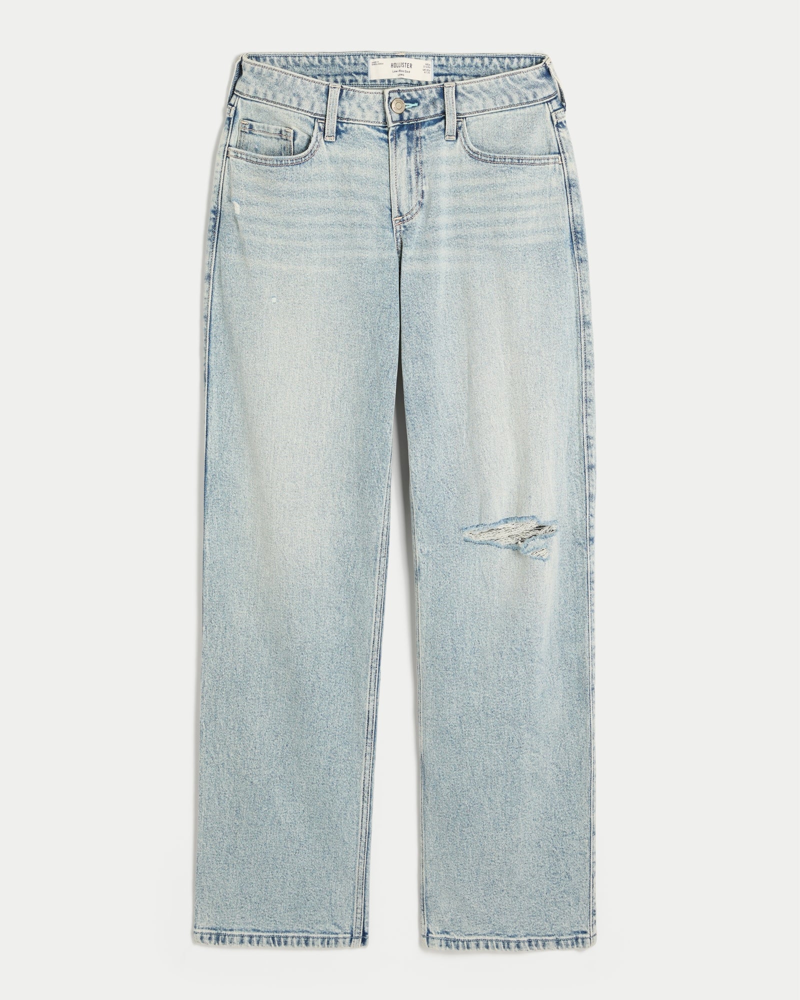 Hollister Low-Rise Distressed Dad Jeans