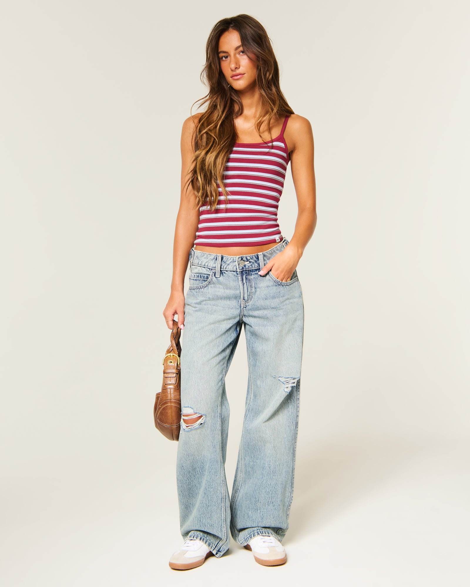 Hollister Hollister Andi Adjustable Waist Low-Rise Baggy Jeans