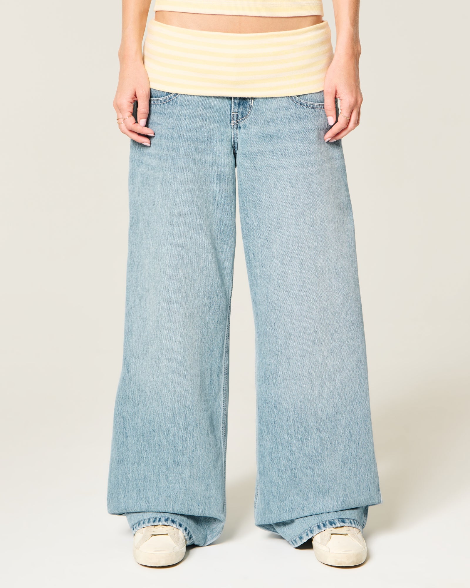 Hollister Ultra Low-Rise Ripped Super Baggy Jeans