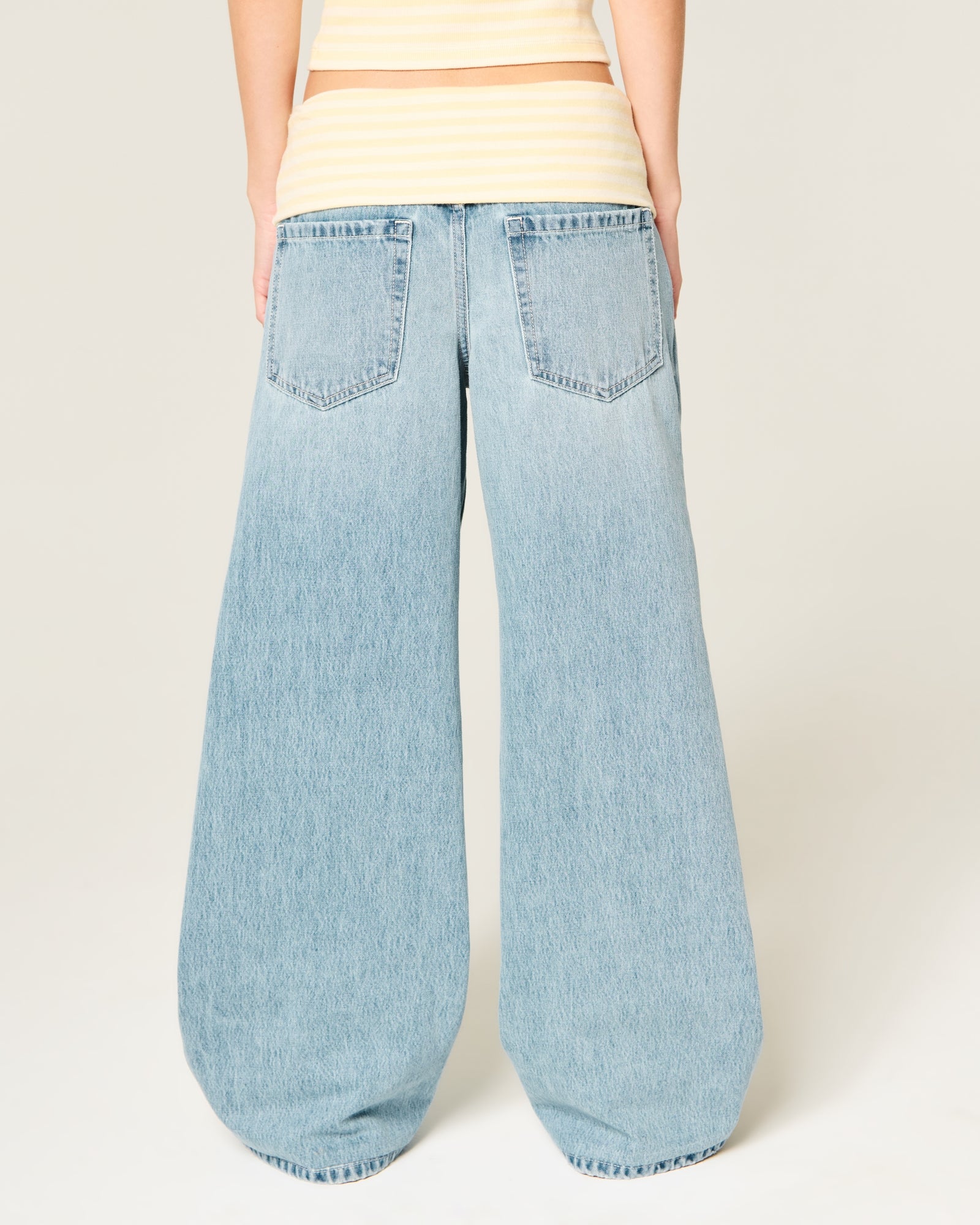 Hollister Ultra Low-Rise Ripped Super Baggy Jeans