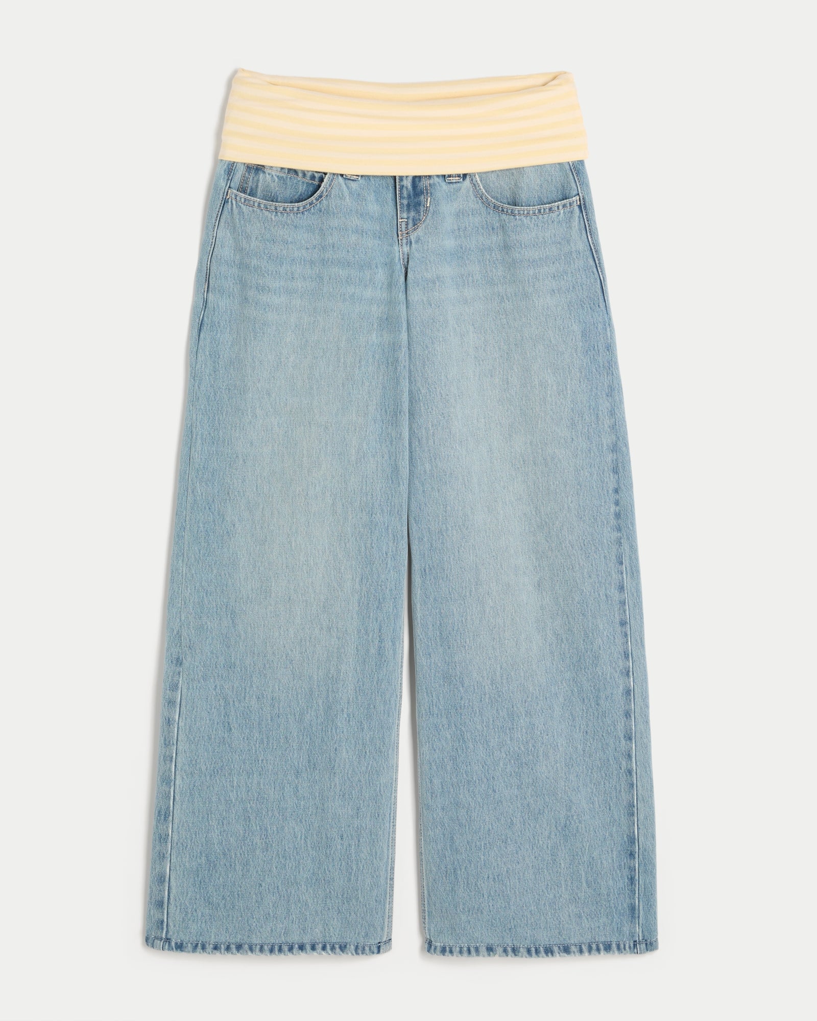 Hollister Ultra Low-Rise Ripped Super Baggy Jeans