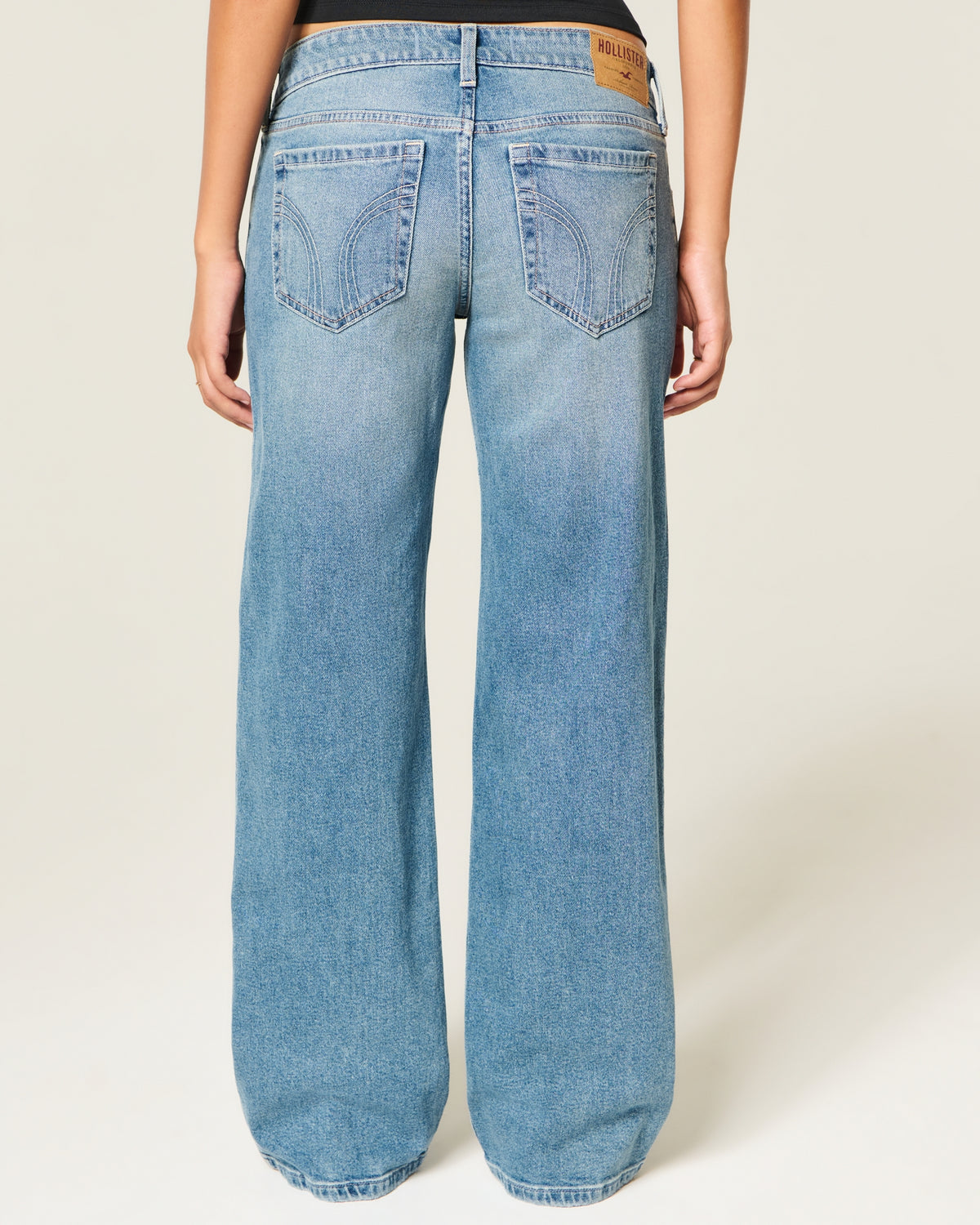 Hollister Low-Rise Distressed Dad Jeans