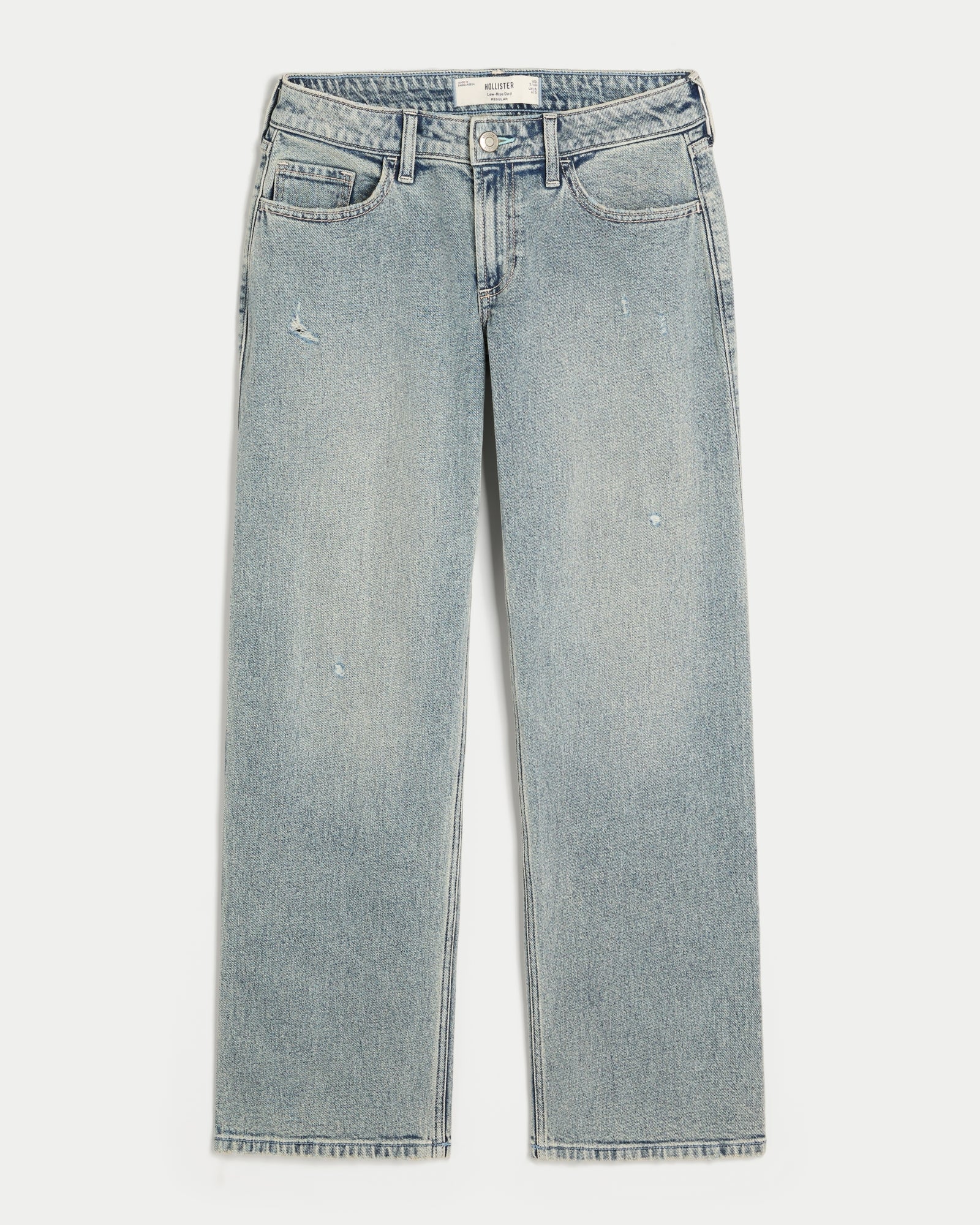 Hollister Low-Rise Distressed Dad Jeans