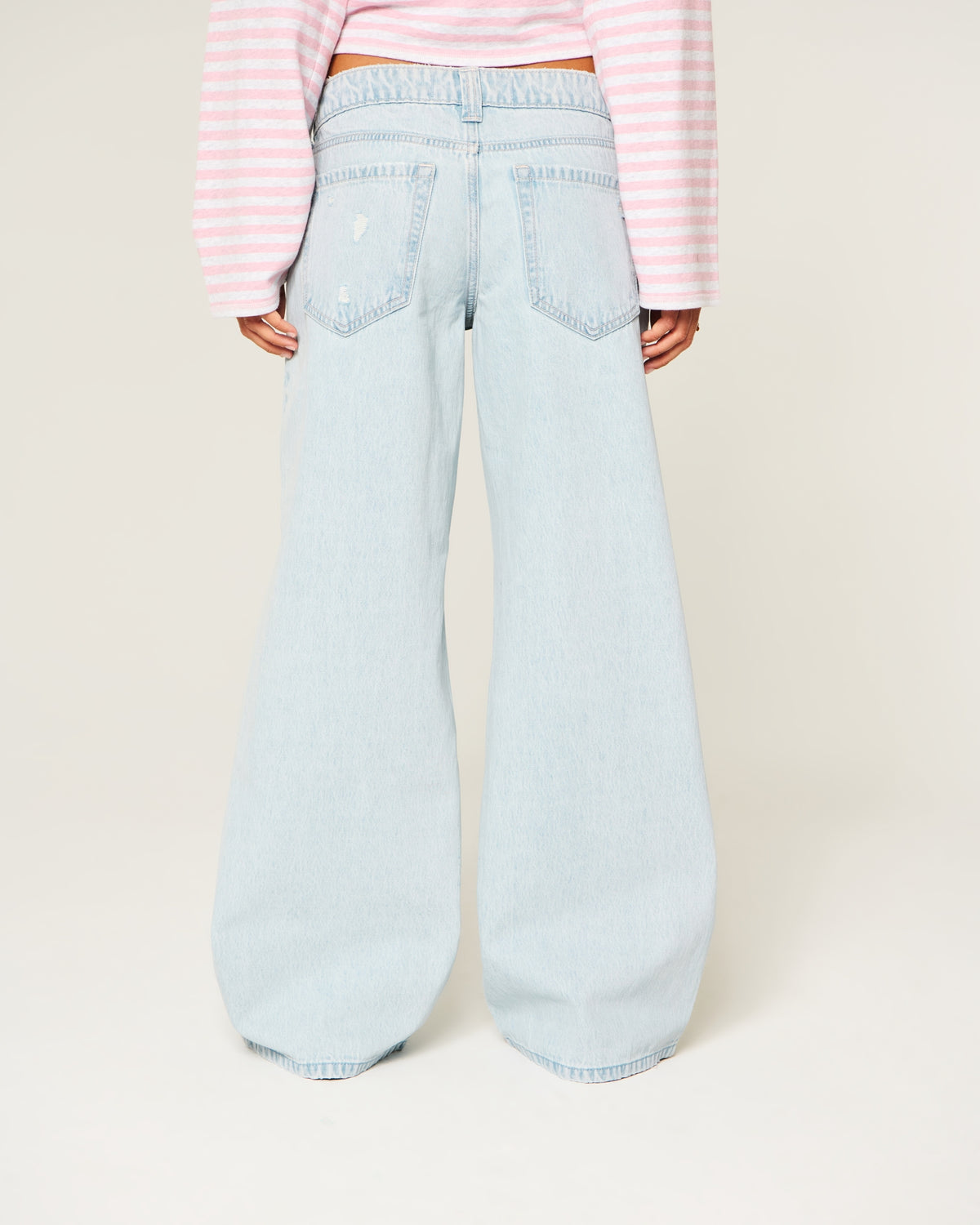 Hollister Ultra Low-Rise Ripped Super Baggy Jeans