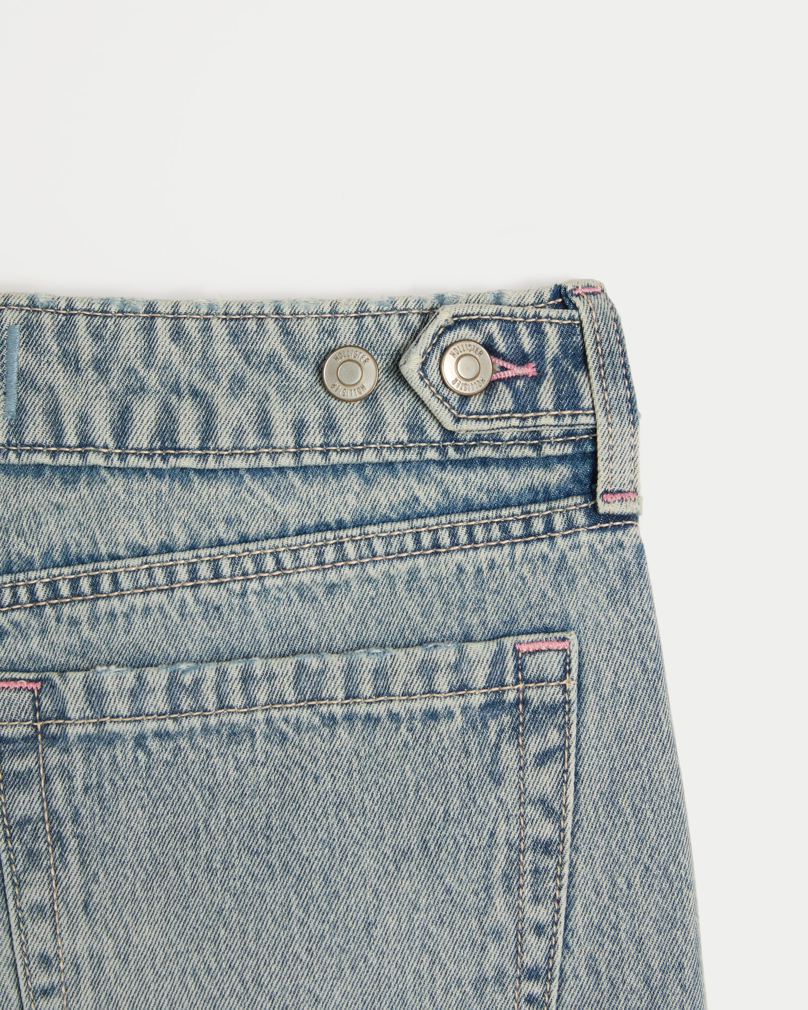 Hollister Hollister Andi Adjustable Waist Ultra Low-Rise Distressed Barrel Jeans