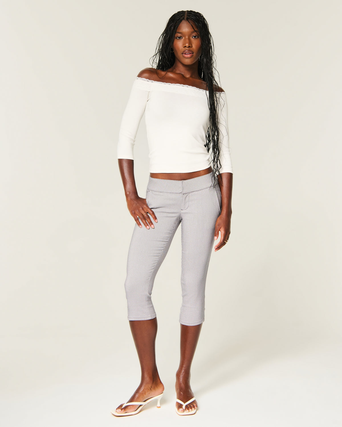 Hollister Low-Rise Menswear Capri Pants