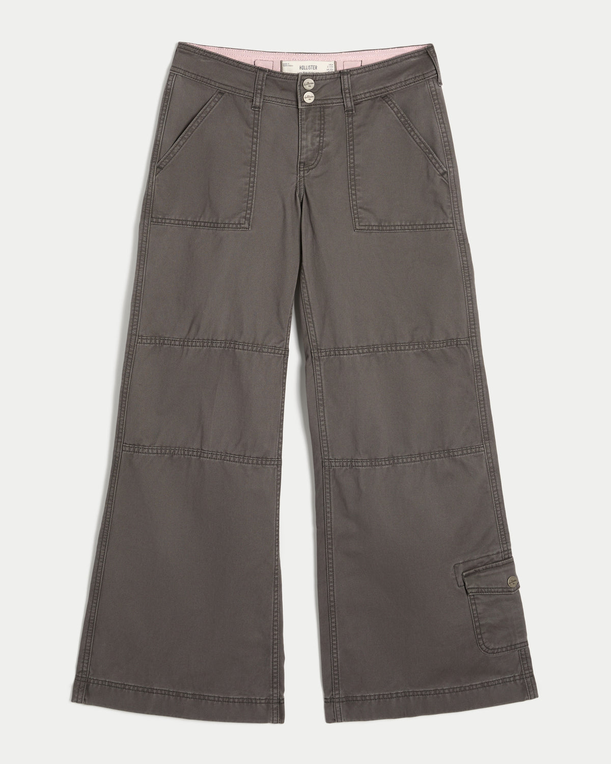 Hollister Hollister Andi Adjustable Waist Low-Rise Wide-Leg Pants