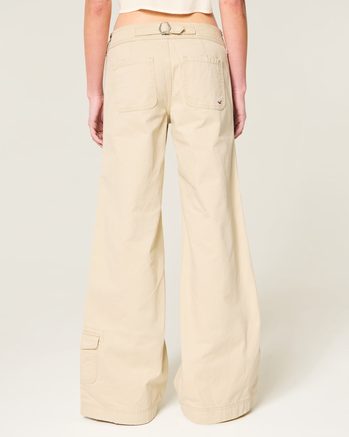 Hollister Hollister Andi Adjustable Waist Low-Rise Wide-Leg Pants