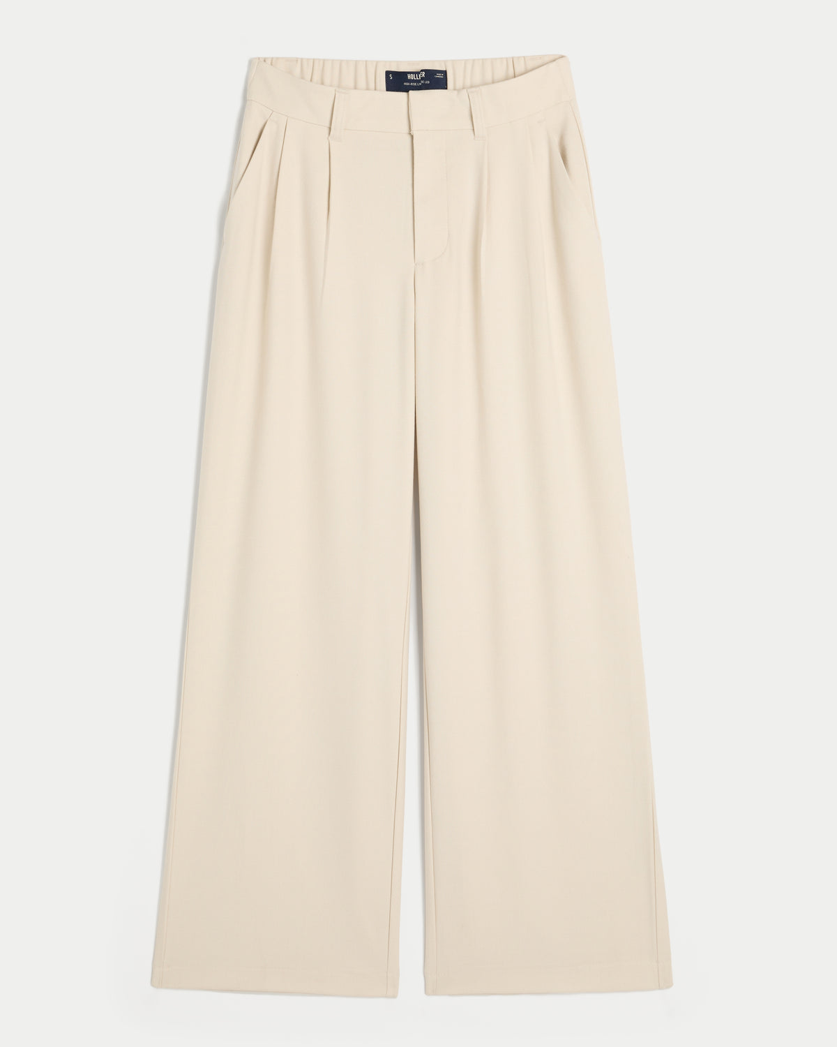 Hollister High-Rise Pleated Wide-Leg Pants