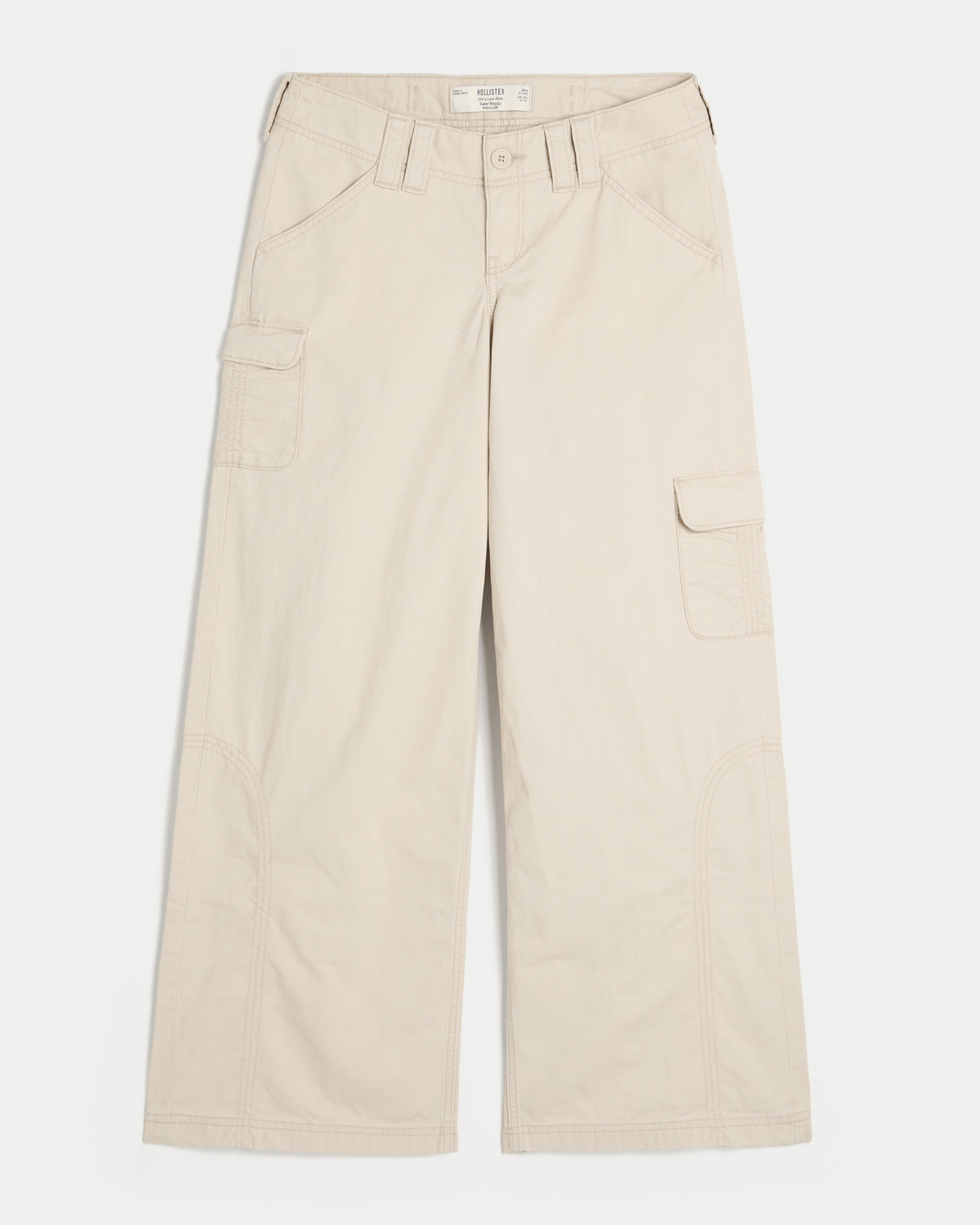 Hollister Ultra Low-Rise Back Buckle Super Baggy Pants